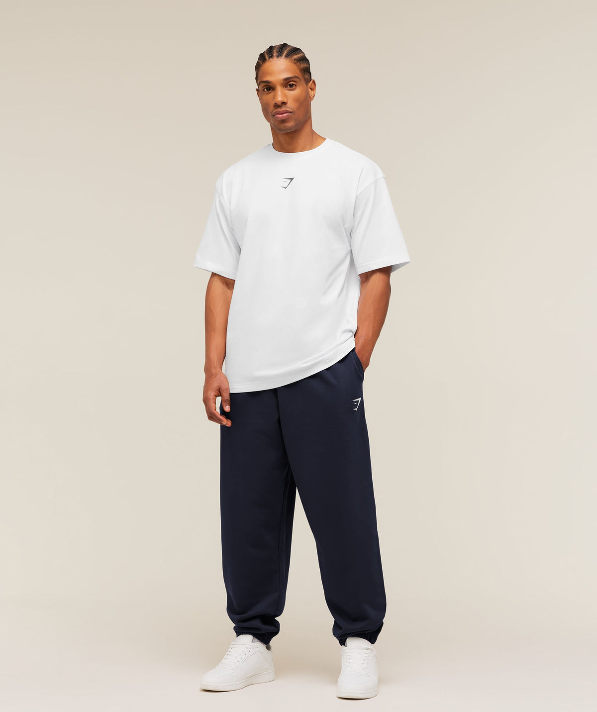 Gymshark Crest Oversized Joggers 'Heavy Blue'