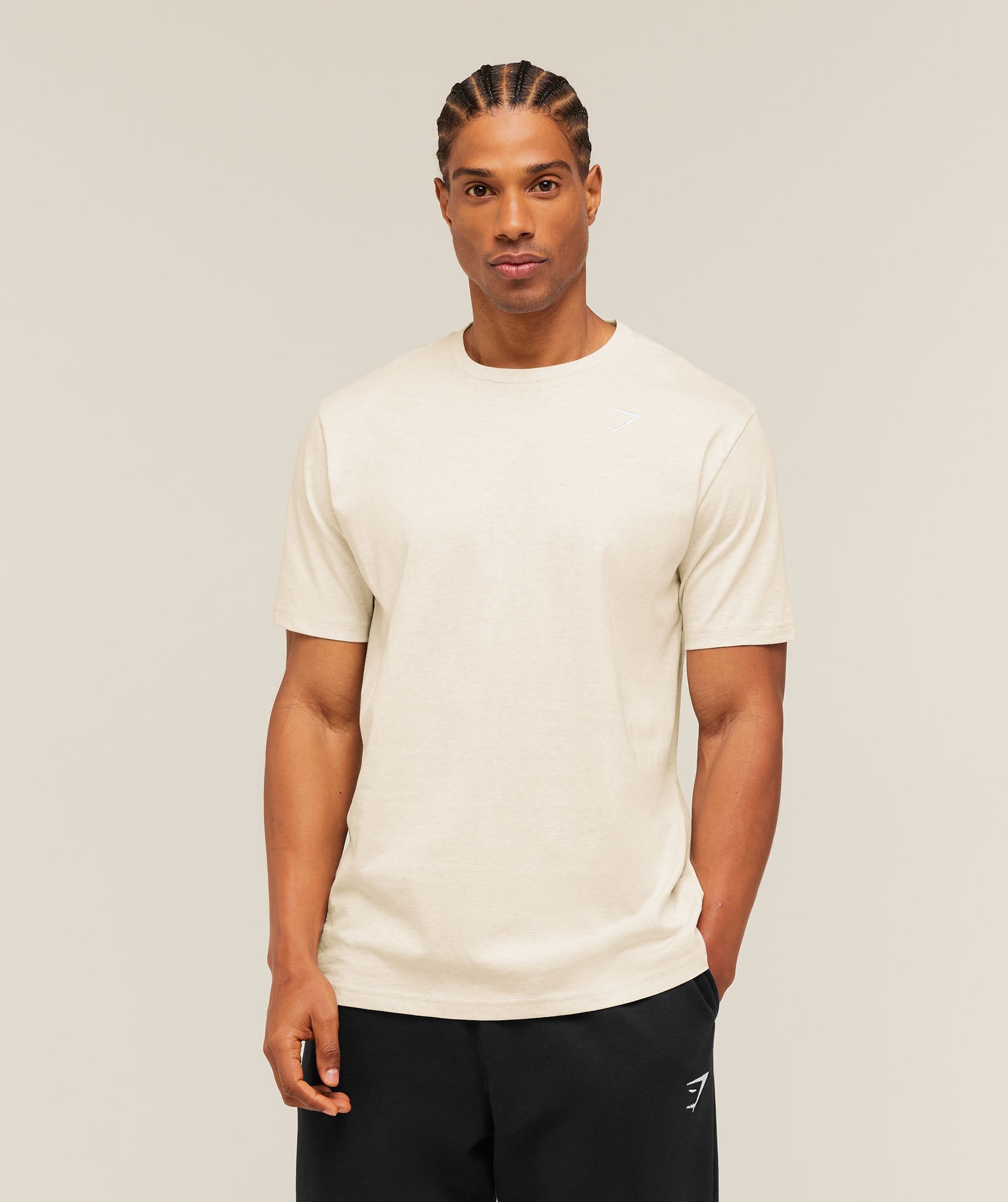 Gymshark Crest T-Shirt 'Bros Chalk Marl'