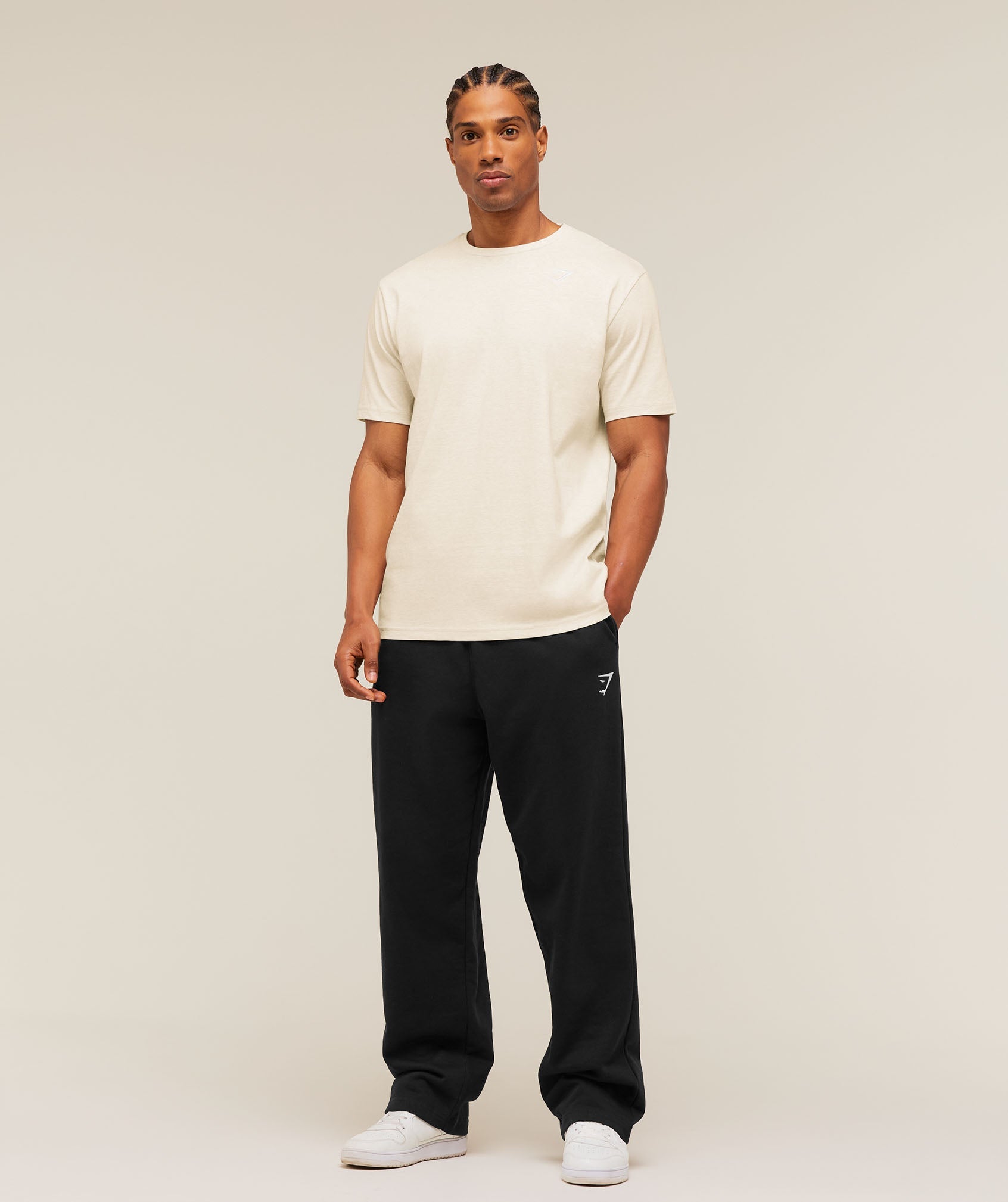 Gymshark Crest T-Shirt 'Bros Chalk Marl'