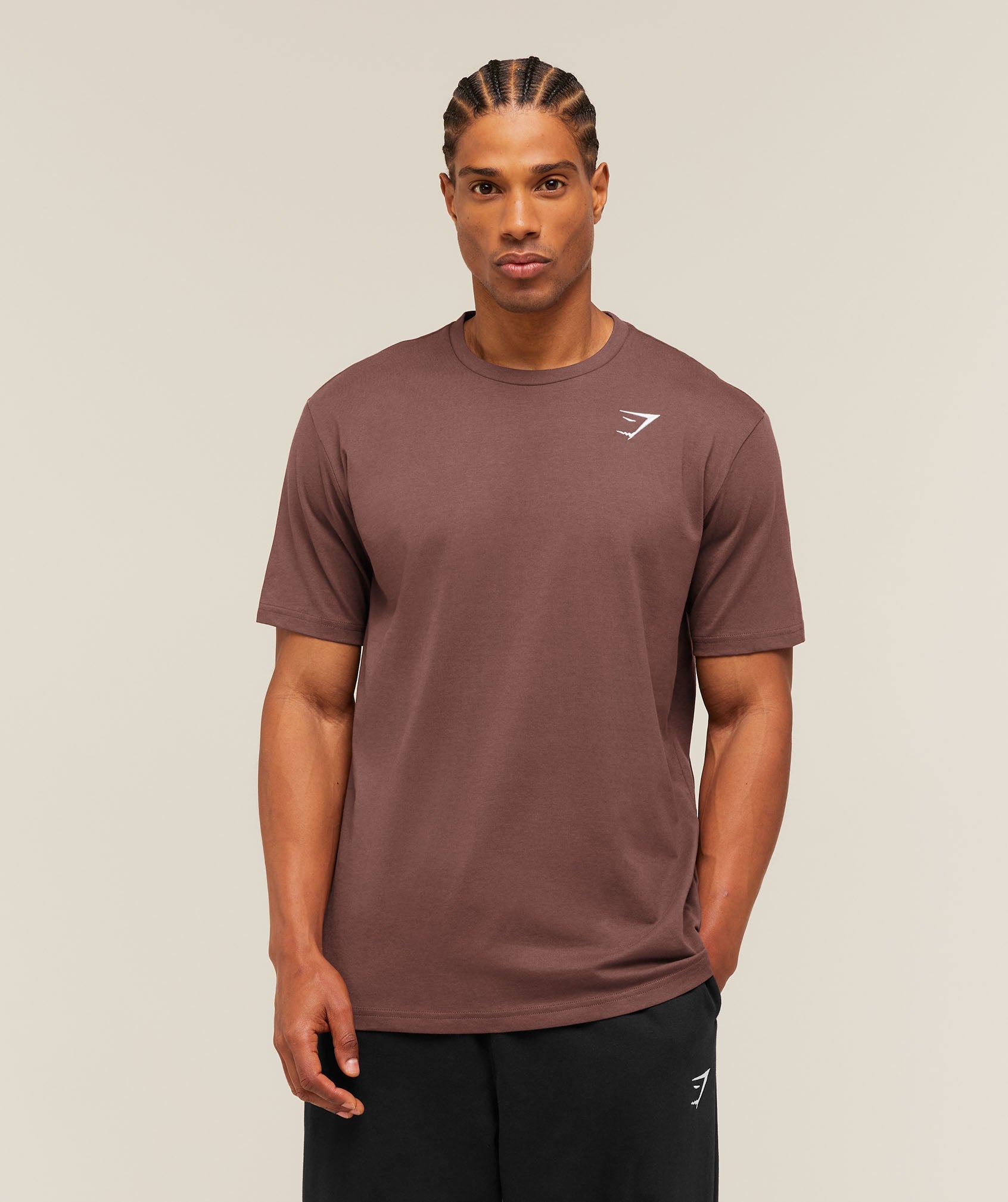 Gymshark Crest T-Shirt 'Espresso Brown'