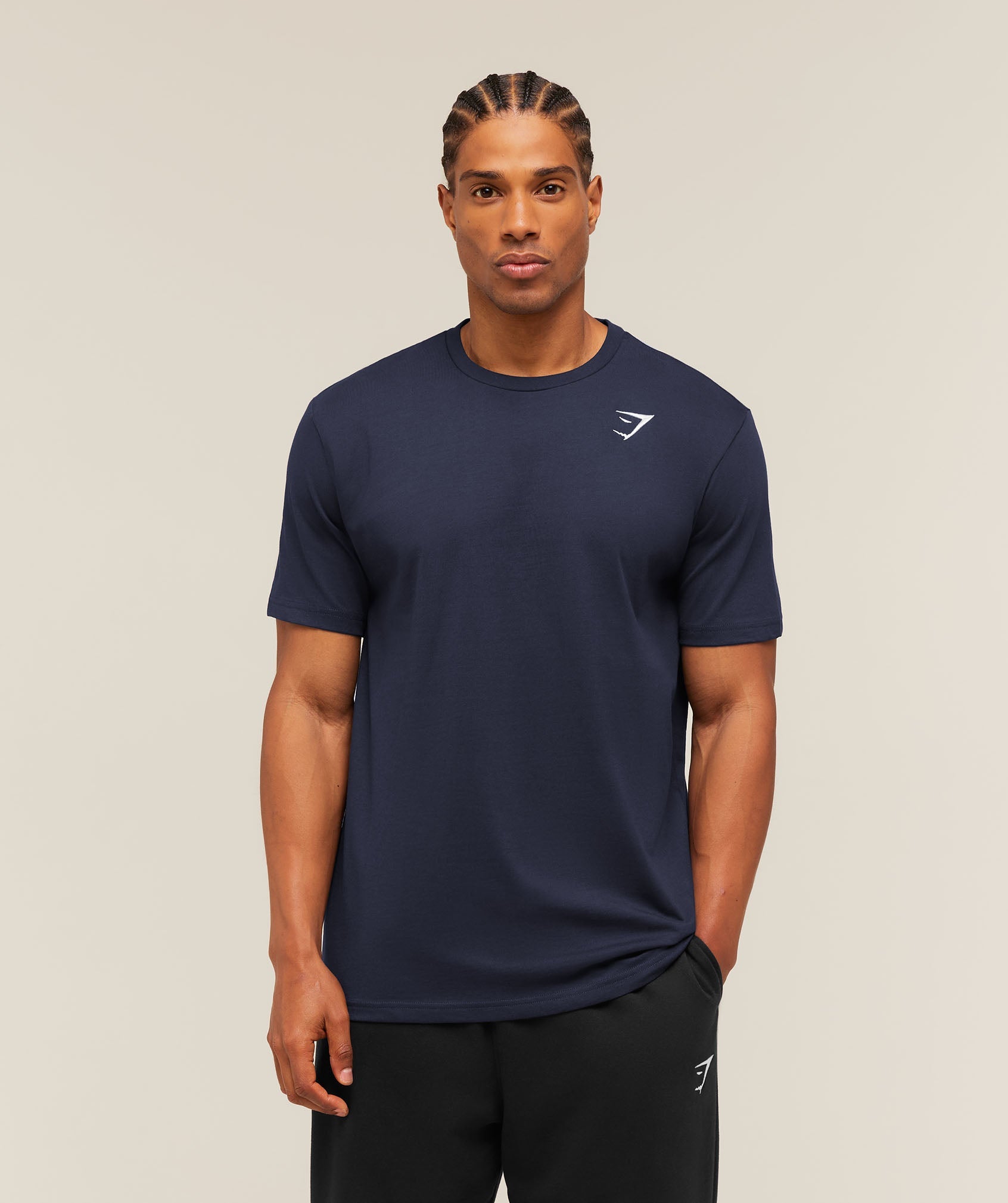 Gymshark Crest T-Shirt 'Heavy Blue'