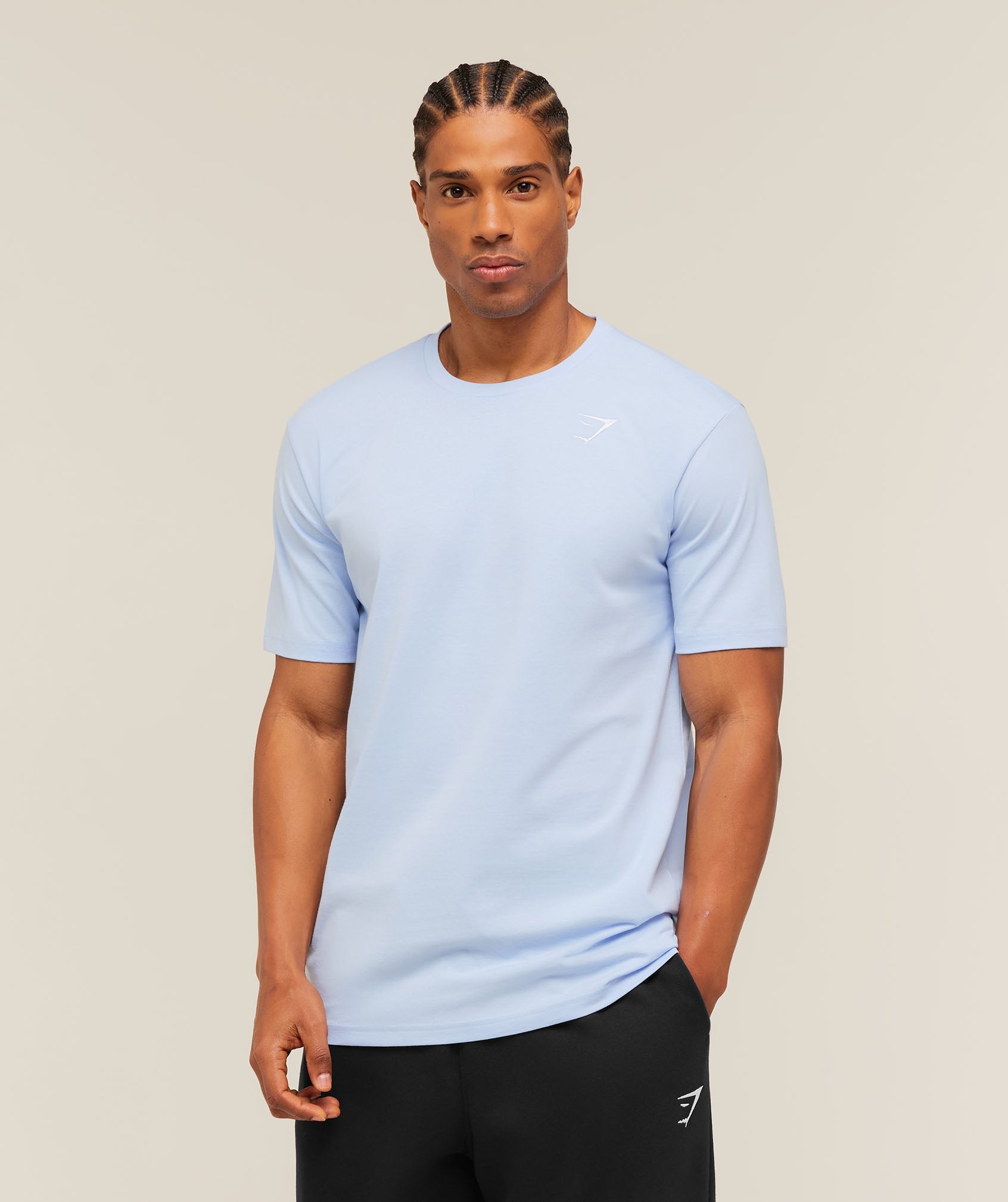 Gymshark Crest T-Shirt 'Tranquil Blue'