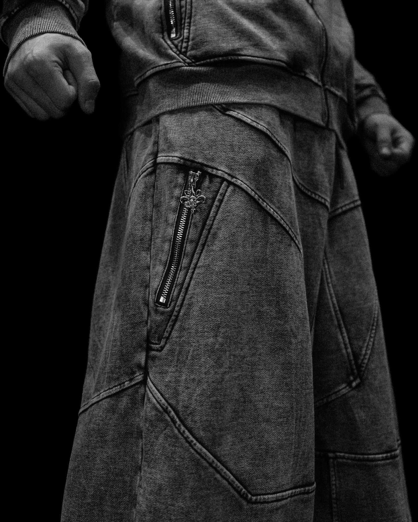 Breathe Divinity Deconstructed Oversized Cut & Sew Panel Sweatpants [VINTAGE]
