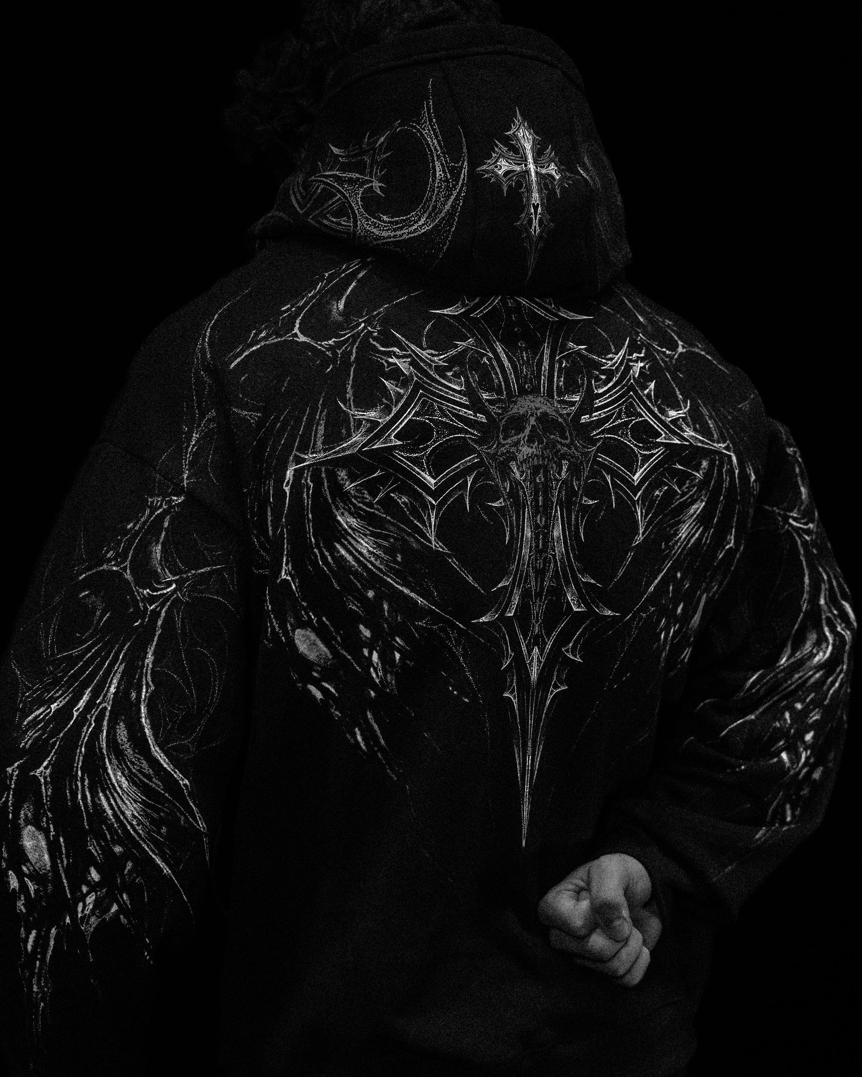 Breathe Divinity Nightfall Oversized Pullover Hoodie [VOID BLACK]
