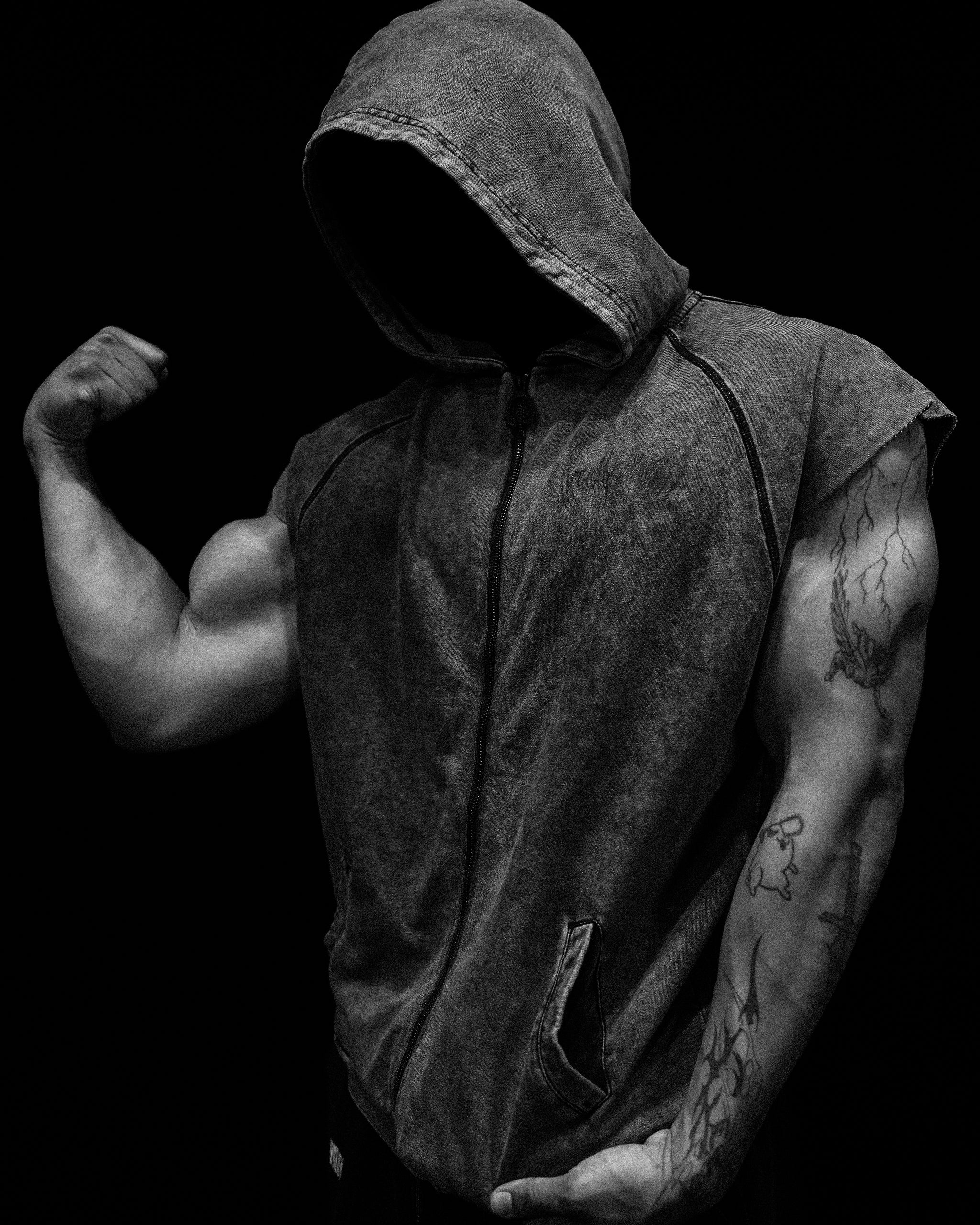 Breathe Divinity Venom Cutoff Zip-up Hoodie [VINTAGE]