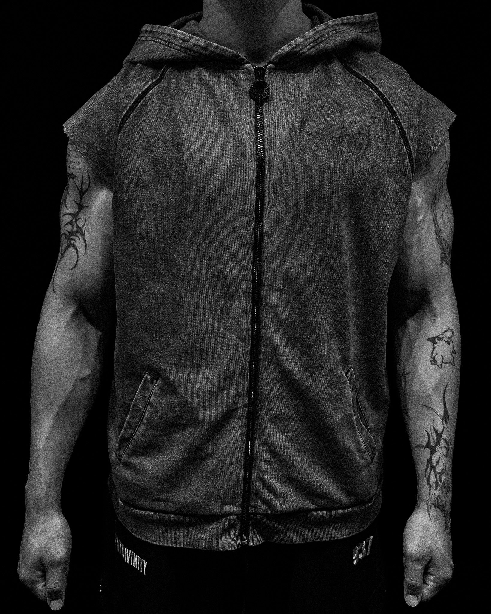 Breathe Divinity Venom Cutoff Zip-up Hoodie [VINTAGE]
