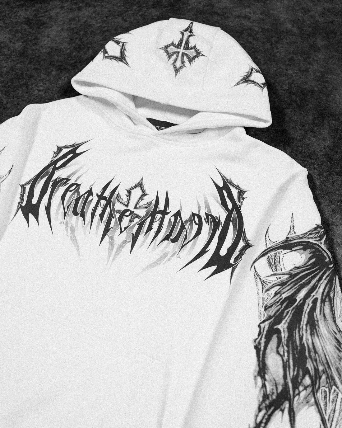 Breathe Divinity Nightfall Oversized Pullover Hoodie [DIVINE WHITE]
