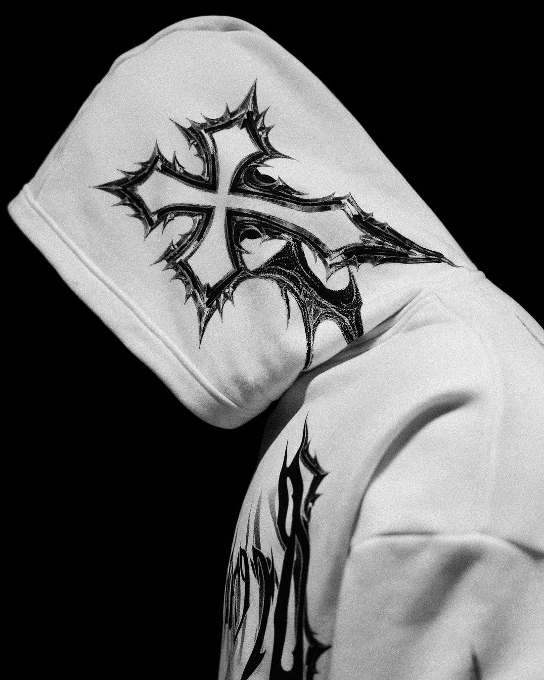 Breathe Divinity Nightfall Oversized Pullover Hoodie [DIVINE WHITE]