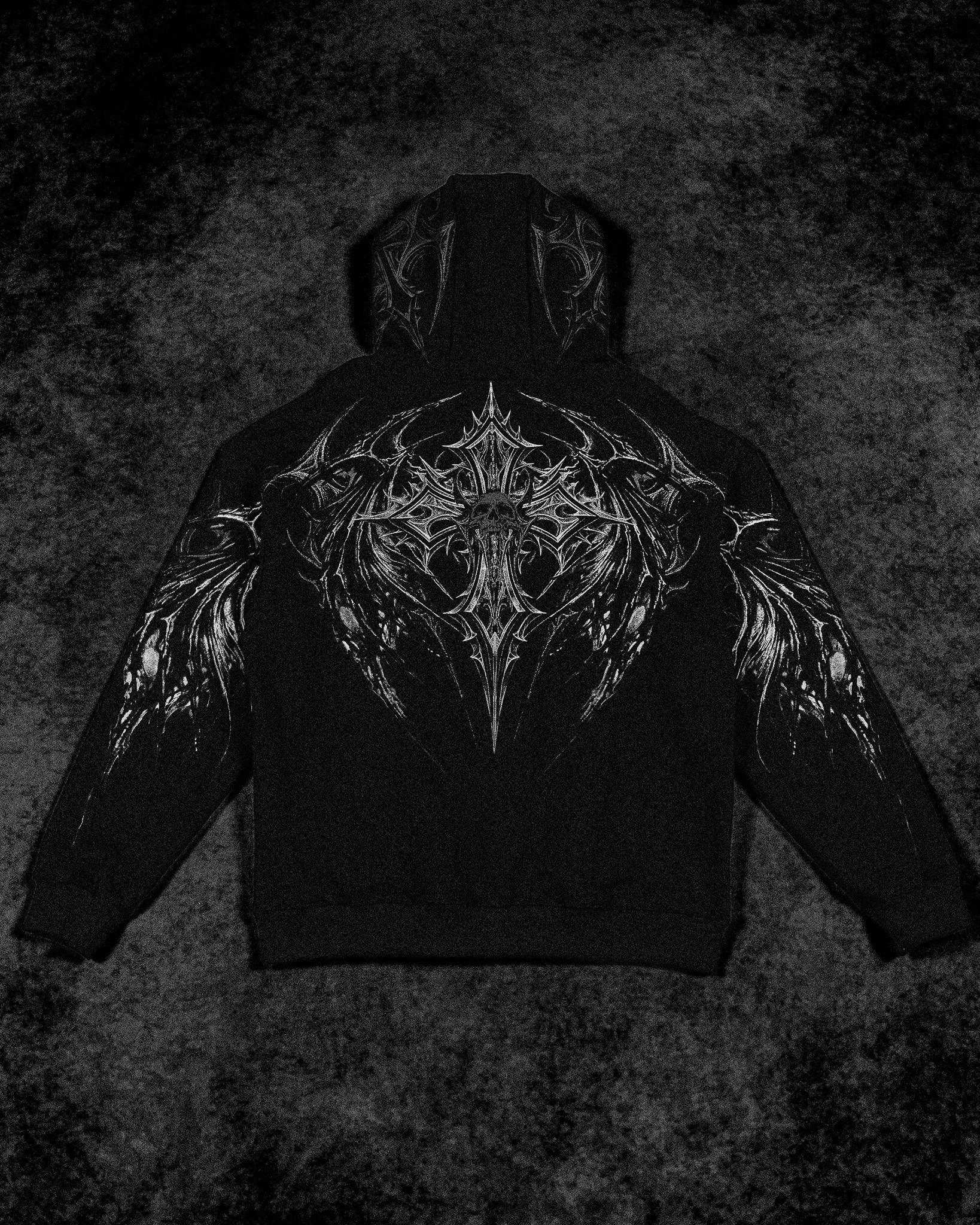 Breathe Divinity Nightfall Oversized Pullover Hoodie [VOID BLACK]