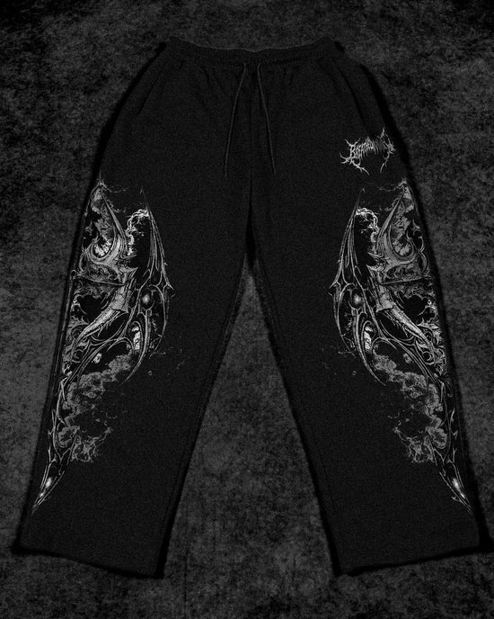Breathe Divinity Executioner Banana Shape Uncuffed Sweatpants [VOID BLACK]