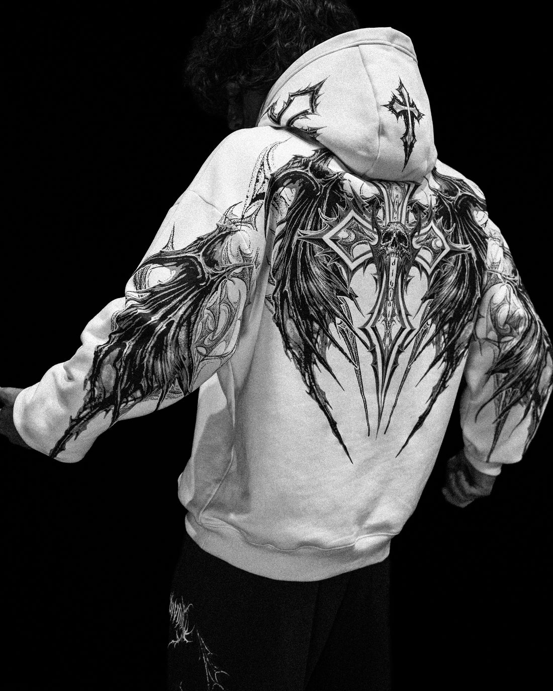 Breathe Divinity Nightfall Oversized Pullover Hoodie [DIVINE WHITE]