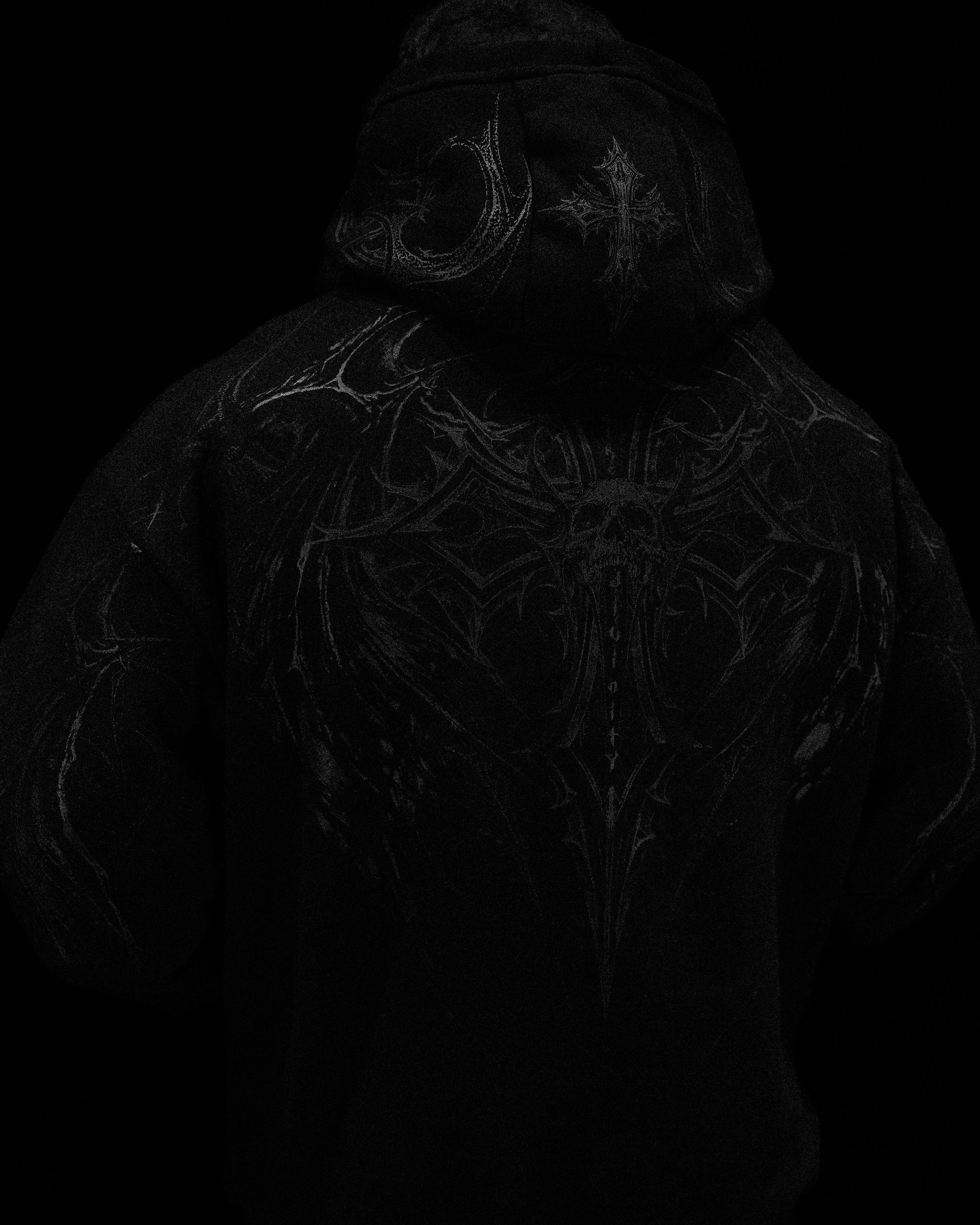 Breathe Divinity Nightfall Oversized Pullover Hoodie [DARKNESS]