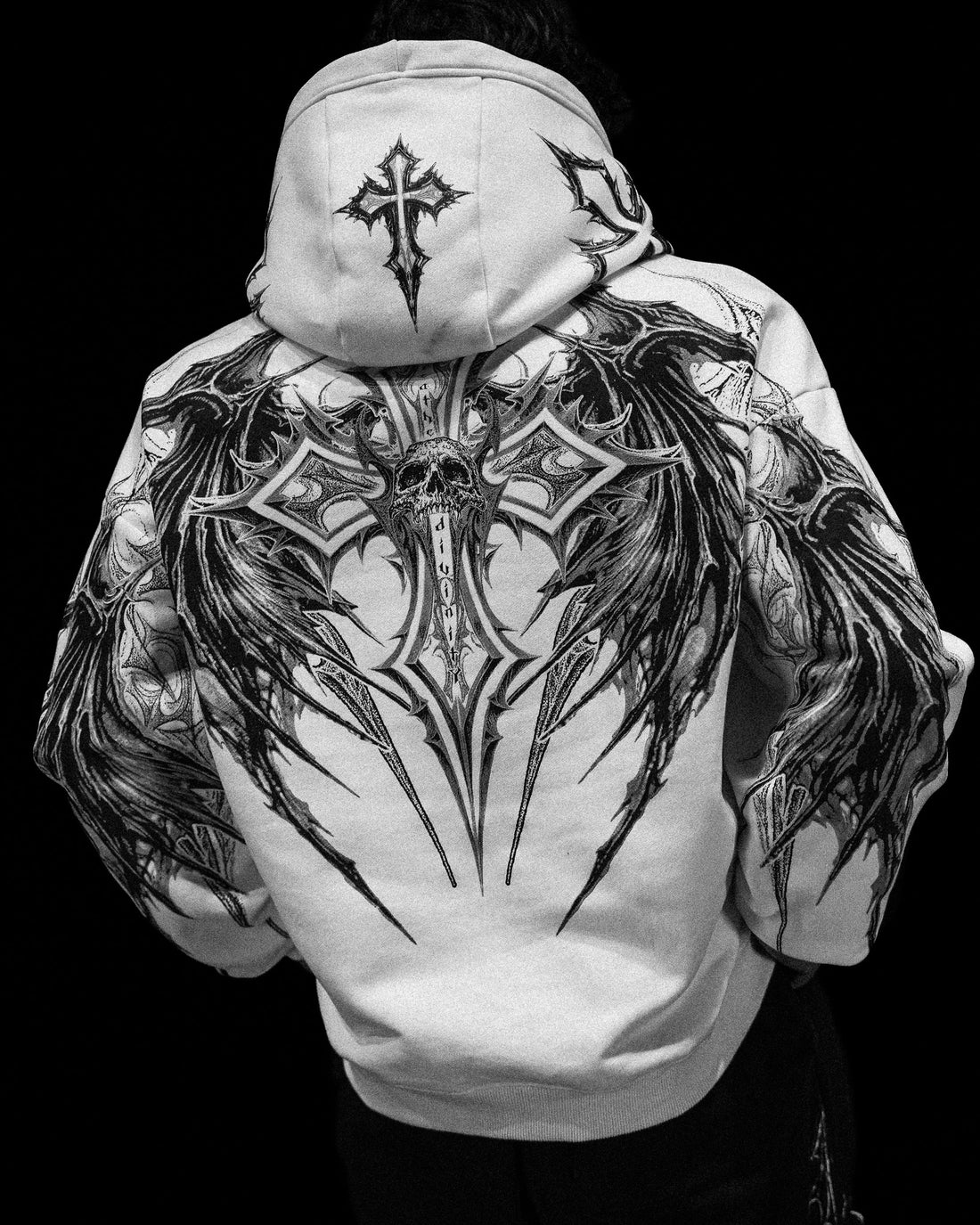 Breathe Divinity Nightfall Oversized Pullover Hoodie [DIVINE WHITE]