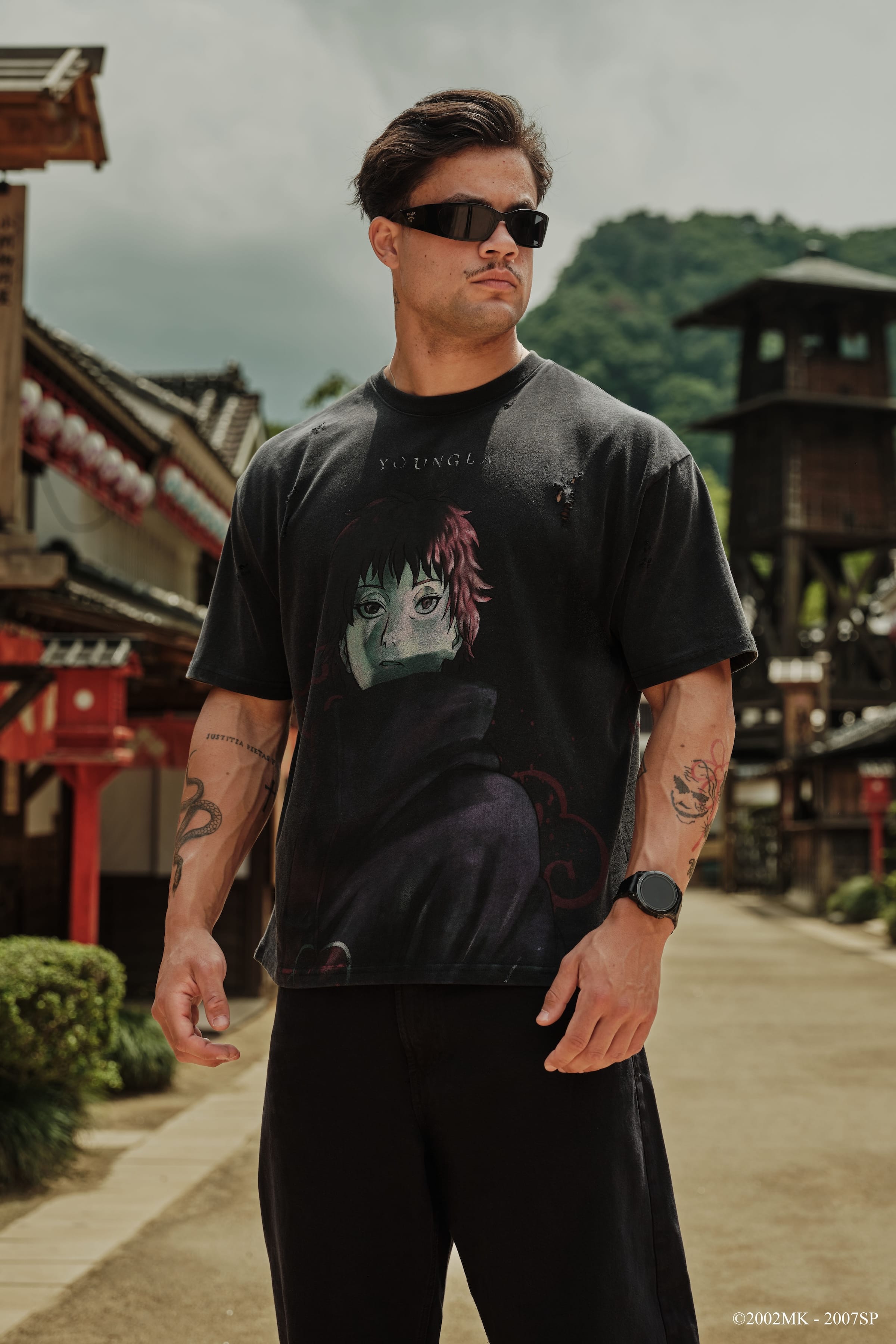 YoungLa 4318 - Naruto Distressed Tees 'Sasori'