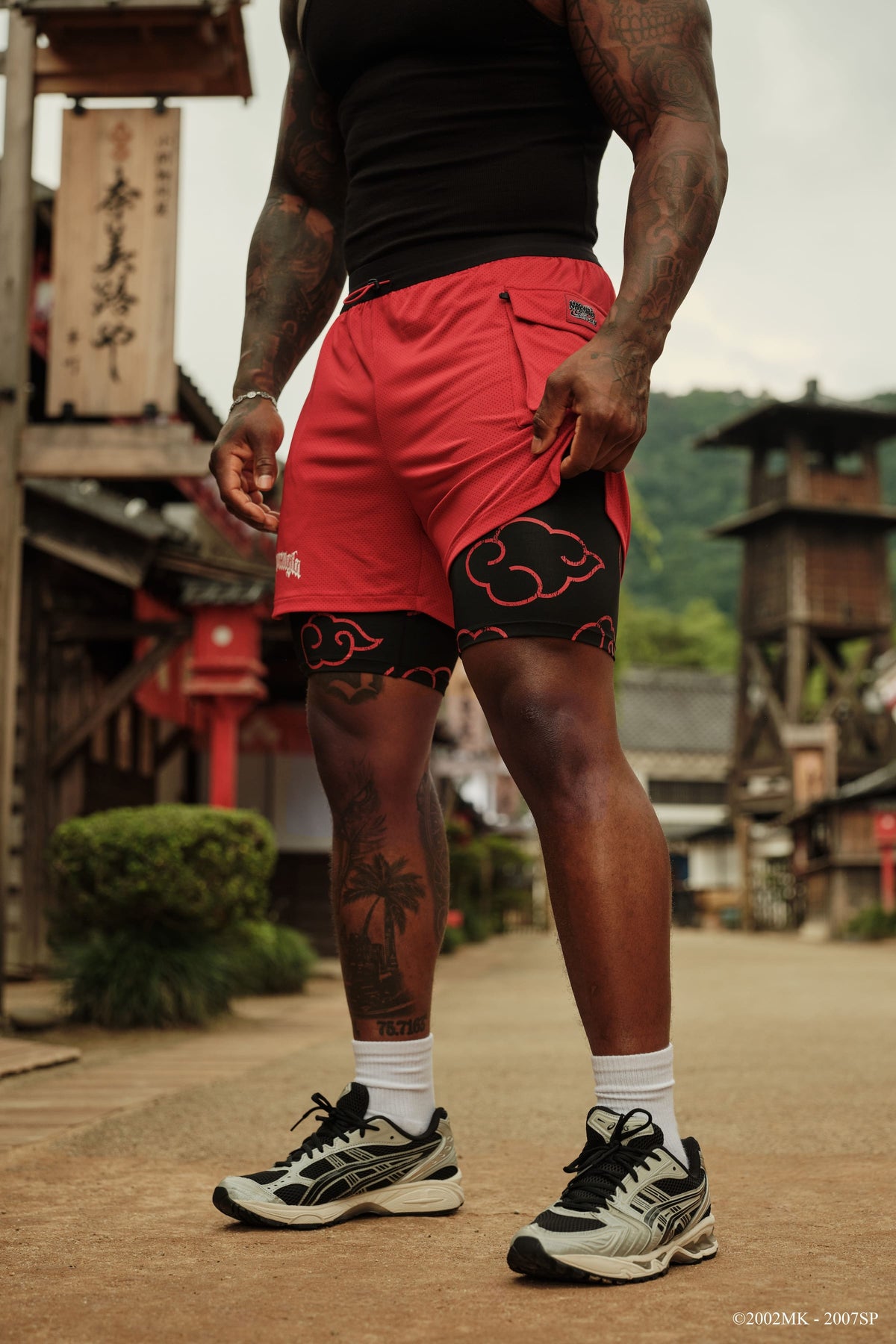 YoungLA 1094 - Naruto Compression Shorts 'Red'
