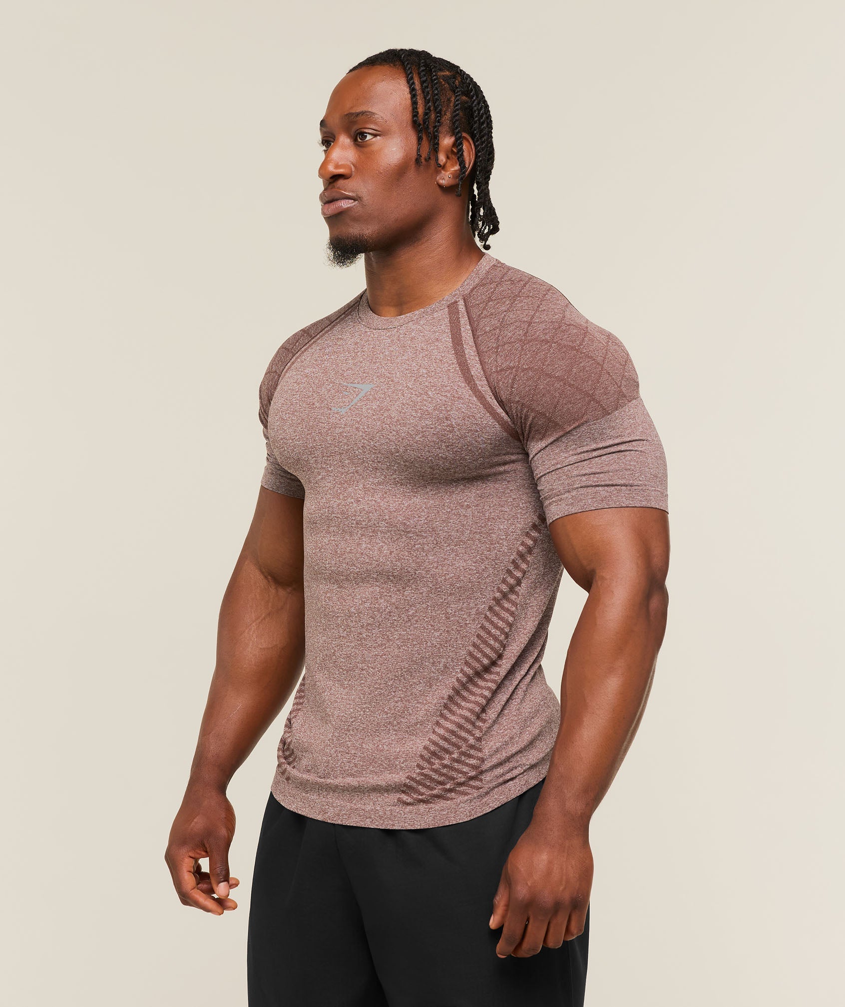 Gymshark Devant Seamless T-Shirt 'Espresso Brown'
