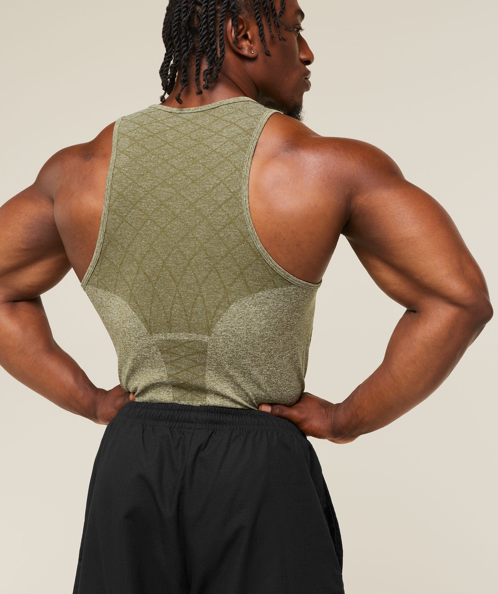 Gymshark Devant Seamless Tank 'Canvas Green'