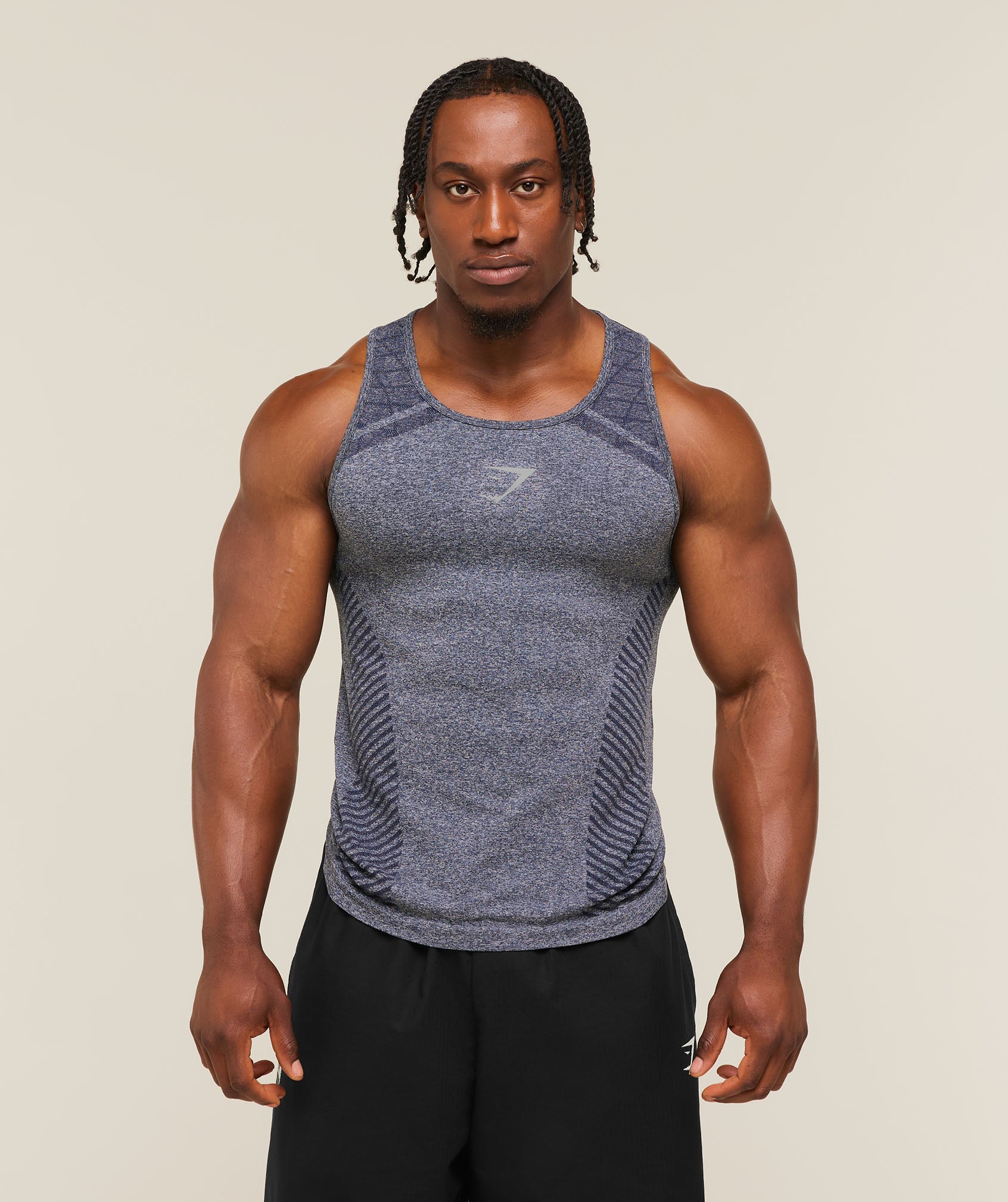 Gymshark Devant Seamless Tank 'Heavy Blue'