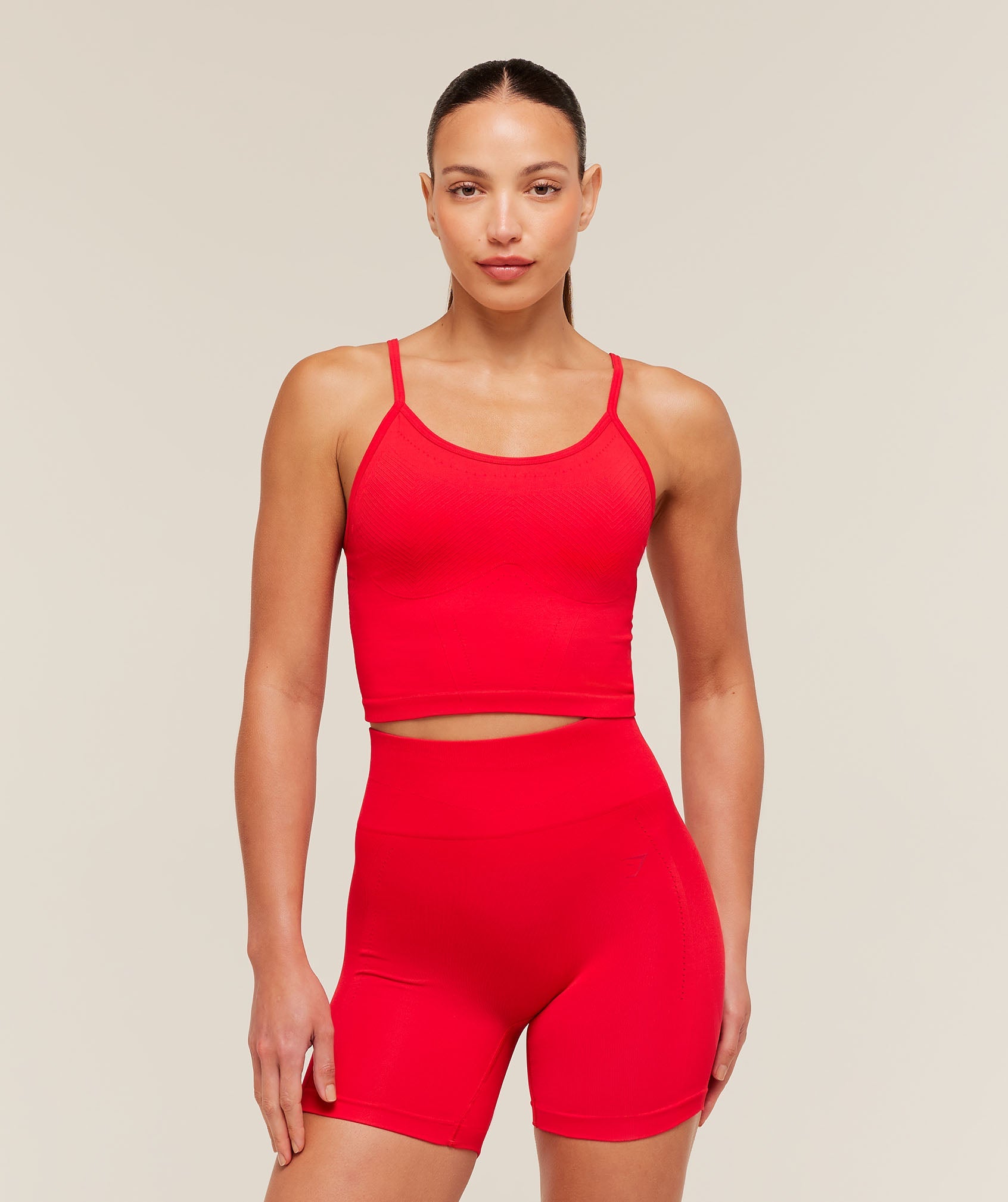 Gymshark Energise Seamless Crop Top 'Athletic Red'