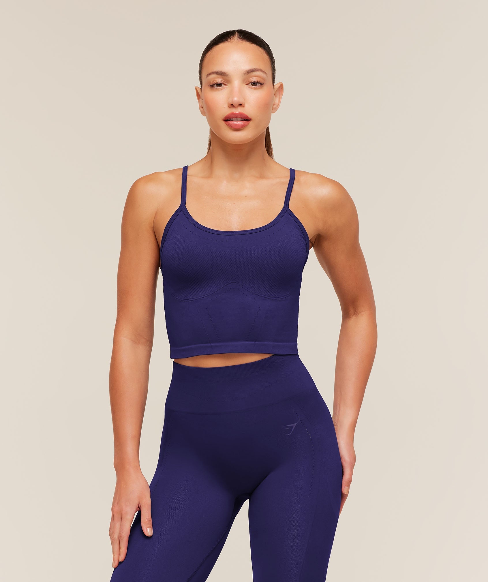 Gymshark Energise Seamless Crop Top 'Indigo Purple'
