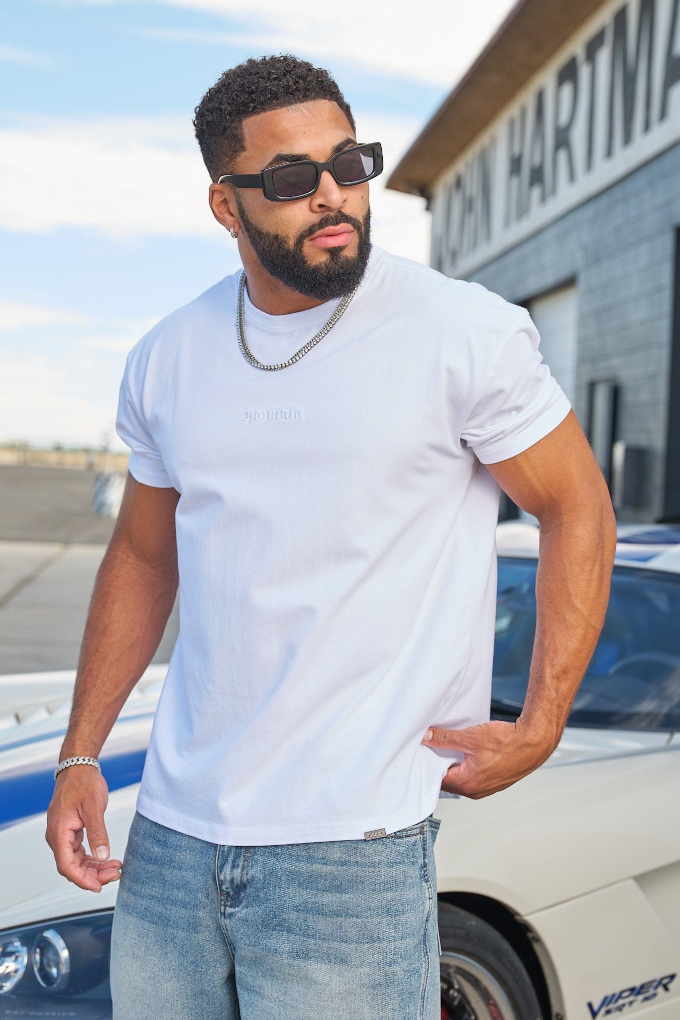 YoungLA 4192 - Washed Tailored Tees 'White'