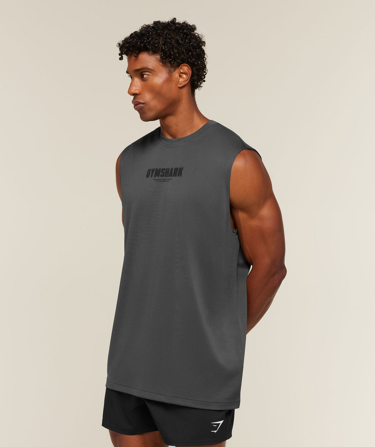 Gymshark Motion Blur Graphic Tank 'Onyx Grey'