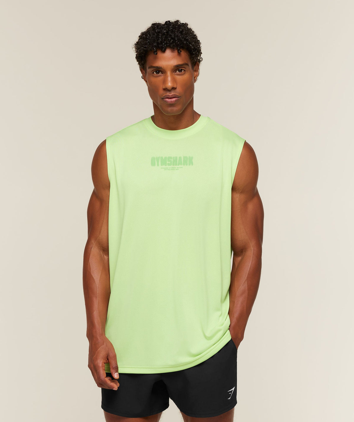 Gymshark Motion Blur Graphic Tank 'Pace Green'