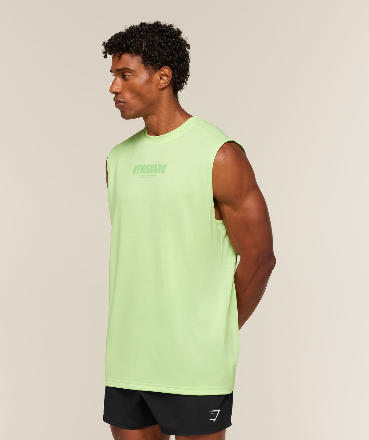 Gymshark Motion Blur Graphic Tank 'Pace Green'