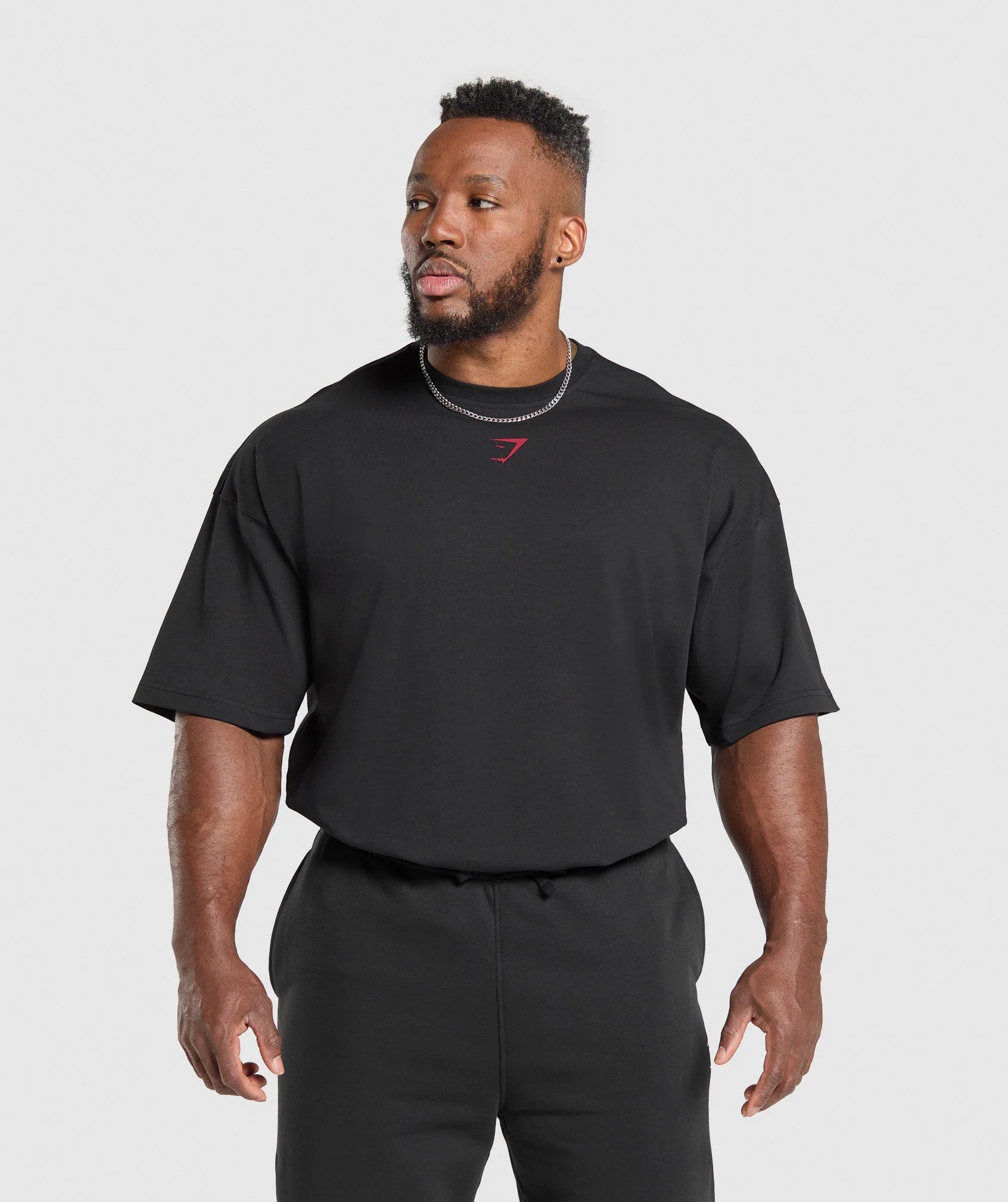 Gymshark Lifting Club T-Shirt 'Black/Conditioning Red'