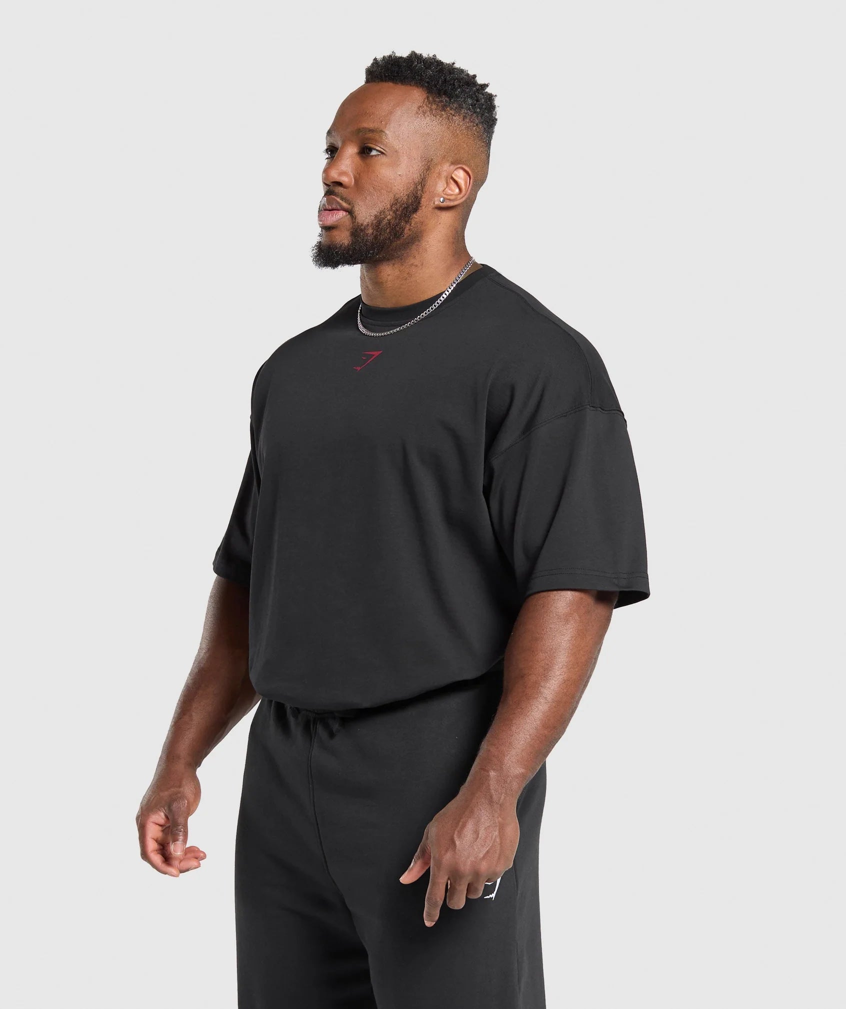 Gymshark Lifting Club T-Shirt 'Black/Conditioning Red'