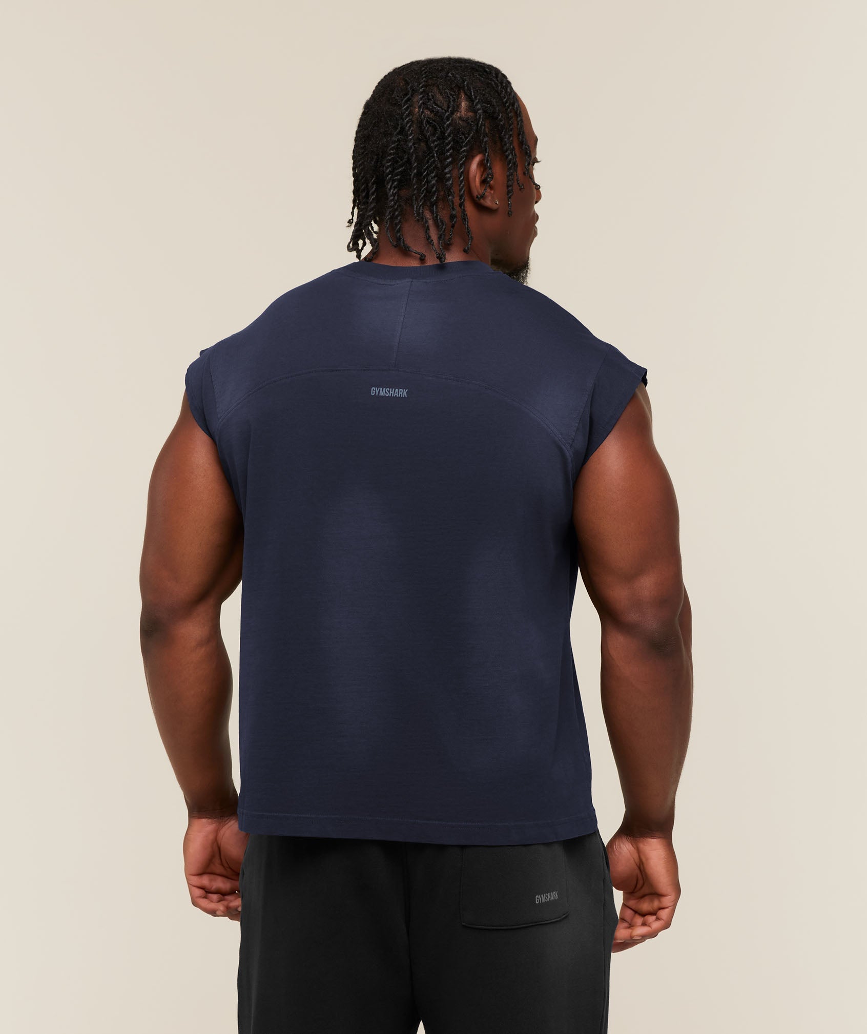 Gymshark GSLC Cut off tank 'Heavy Blue Wash'