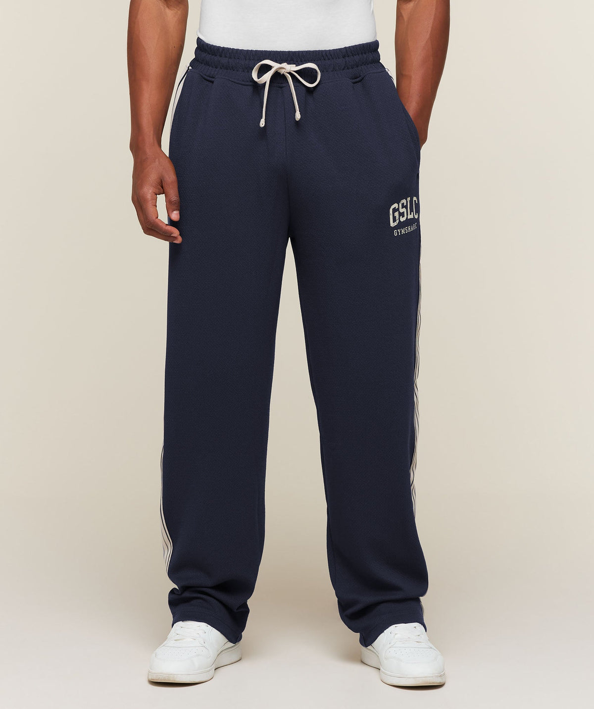 Gymshark GSLC Taped Straight Leg Track Pants 'Heavy Blue'