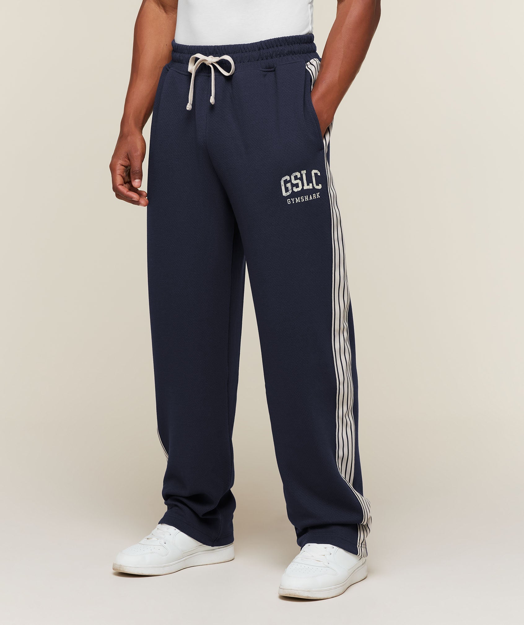 Gymshark GSLC Taped Straight Leg Track Pants 'Heavy Blue'