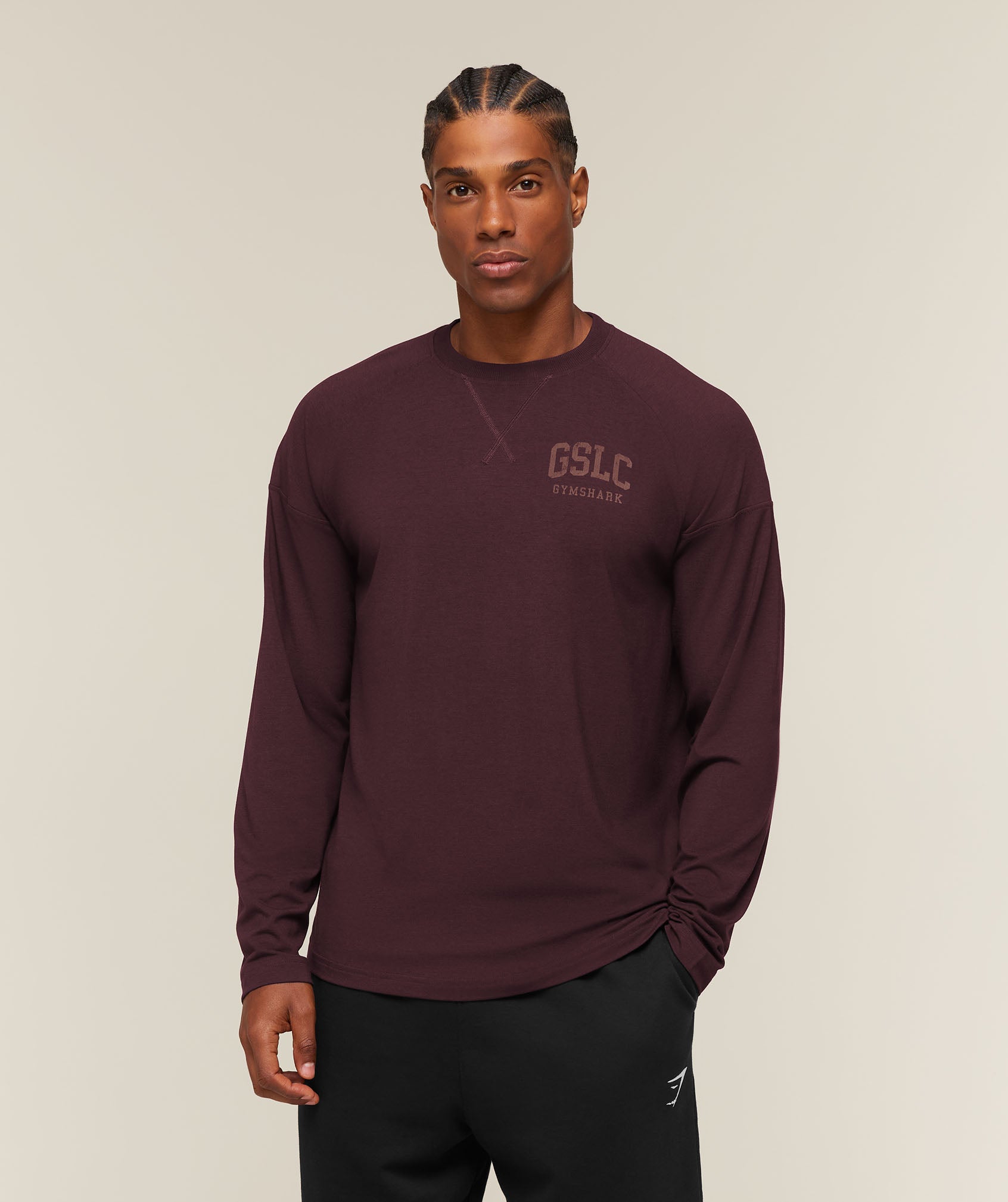 Gymshark GSLC Raglan Long Sleeve T-Shirt 'Cherry Purple'