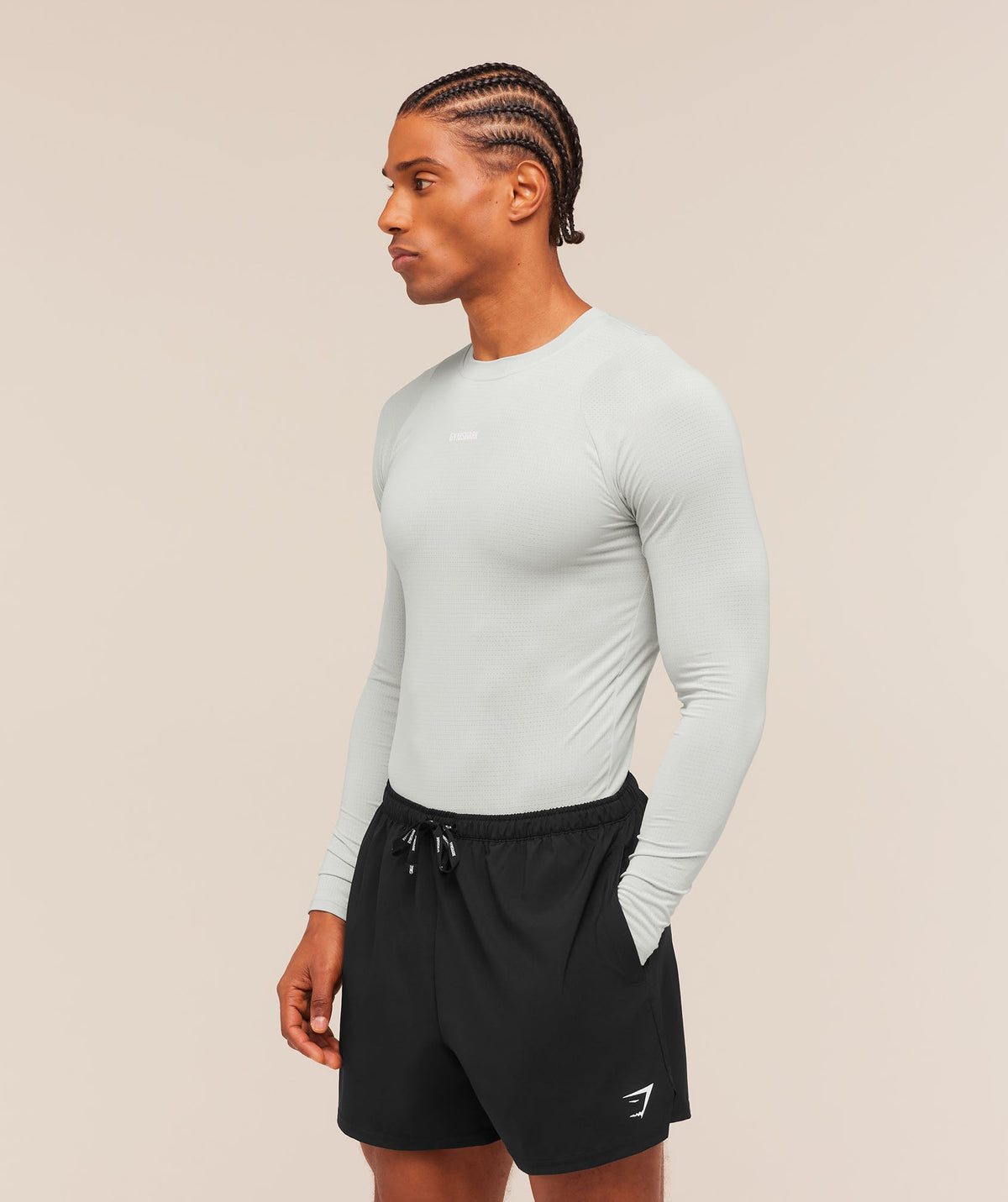 Gymshark Train Long Sleeve T-Shirt 'Light Grey'