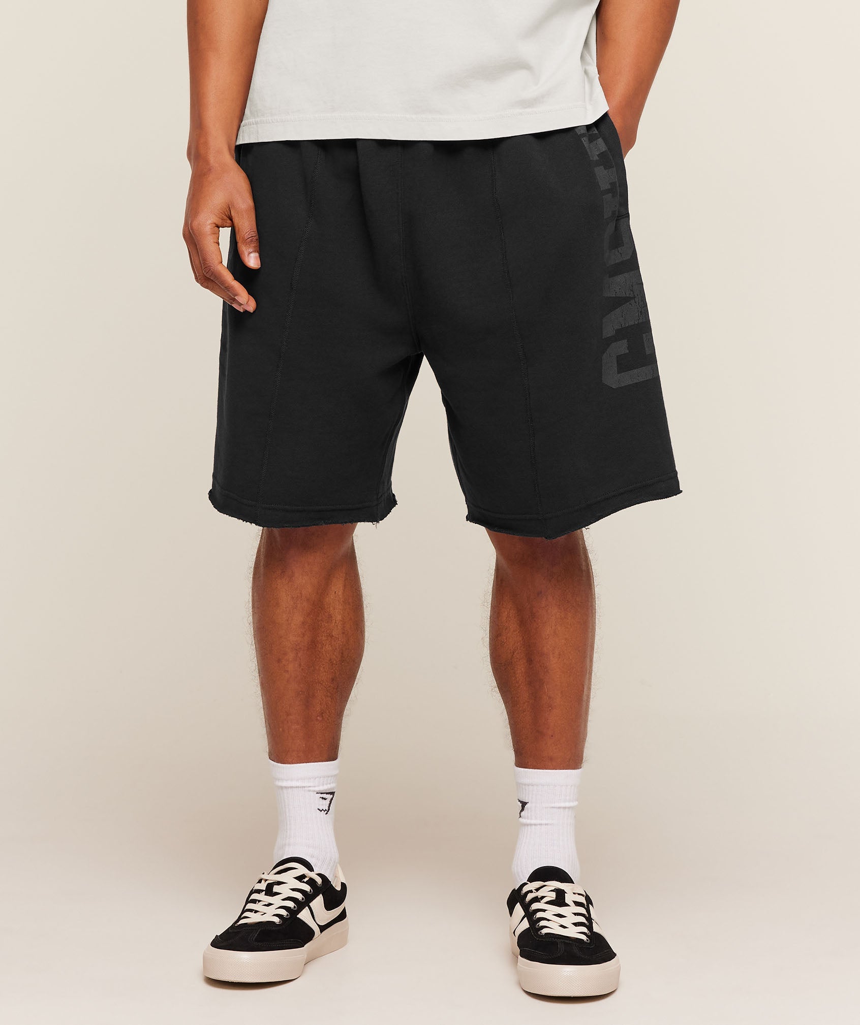 Gymshark Accent Graphic Sweat Shorts 'Black'