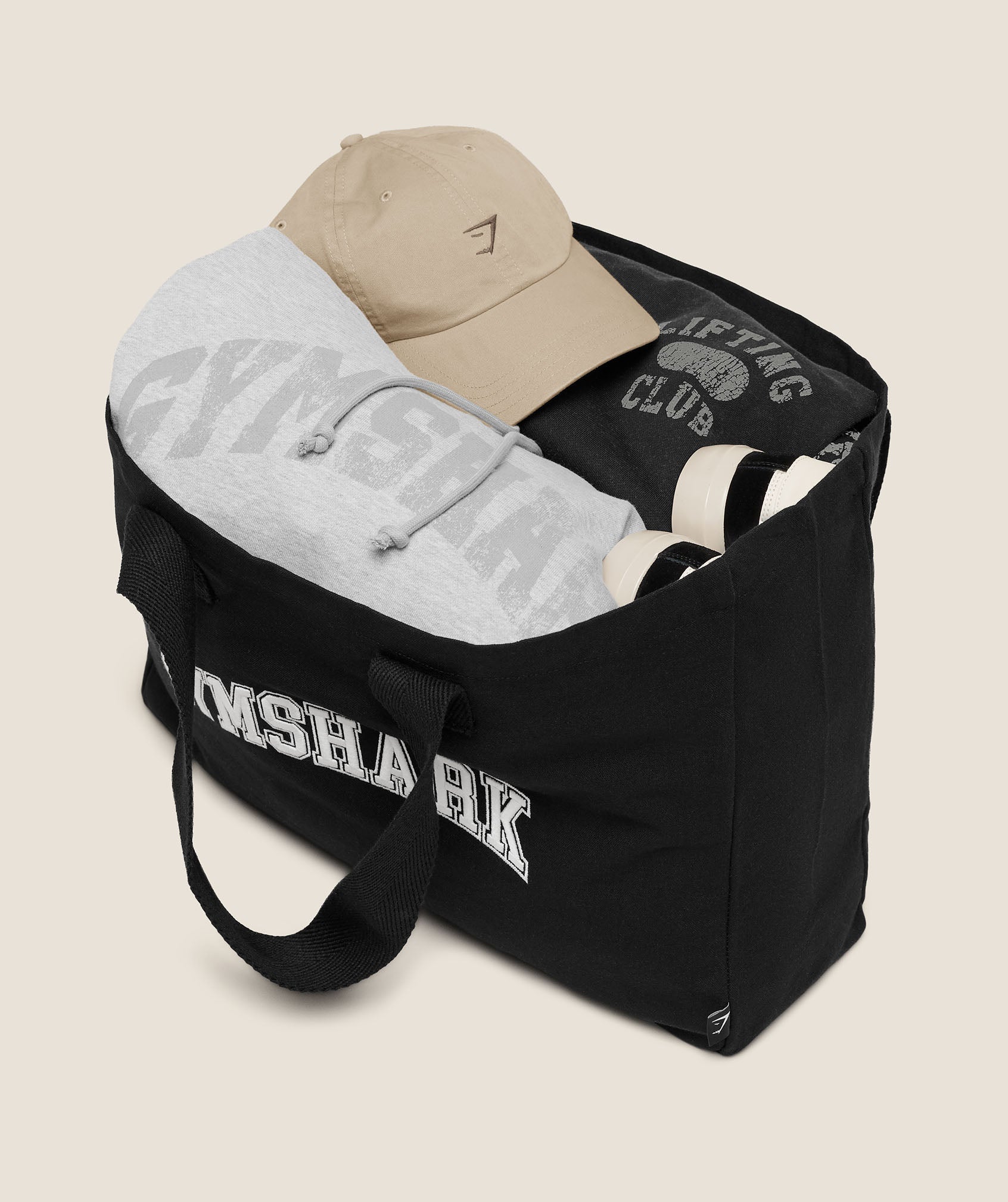Gymshark Essentials Tote 'Black Soft White'