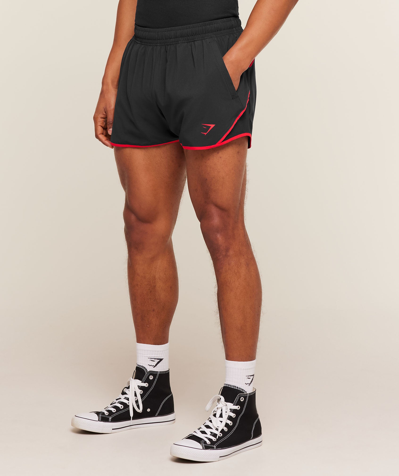 Gymshark Accent Conditioning Shorts 'Black Conditioning Red'