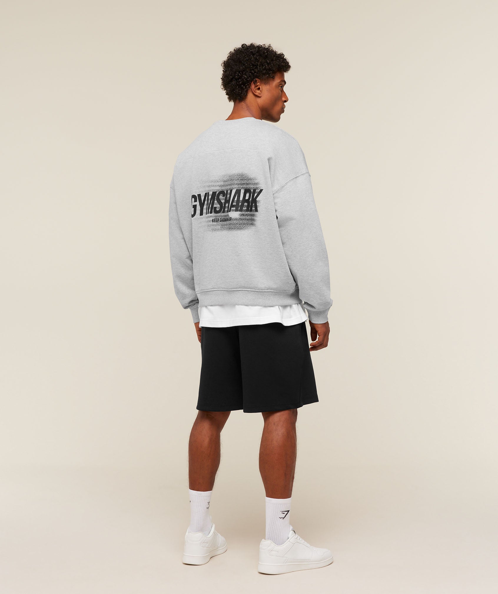 Gymshark Hybrid Sweatshirt 'Bros Soft Grey Marl'
