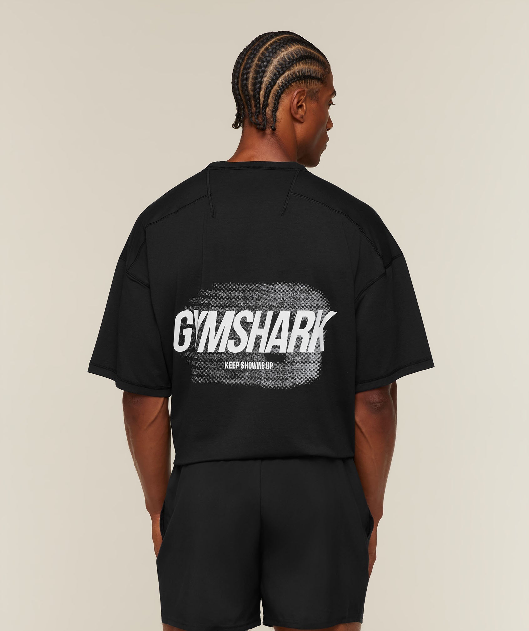 Gymshark Hybrid T-Shirt 'Black'