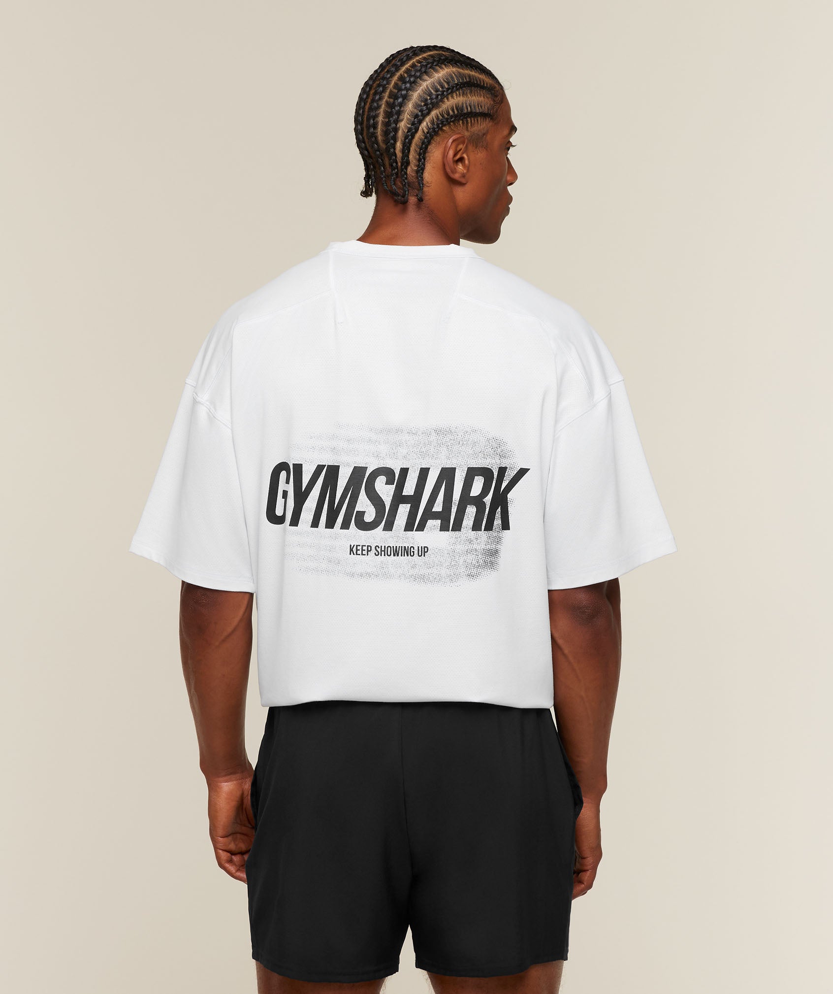 Gymshark Hybrid T-Shirt 'White'