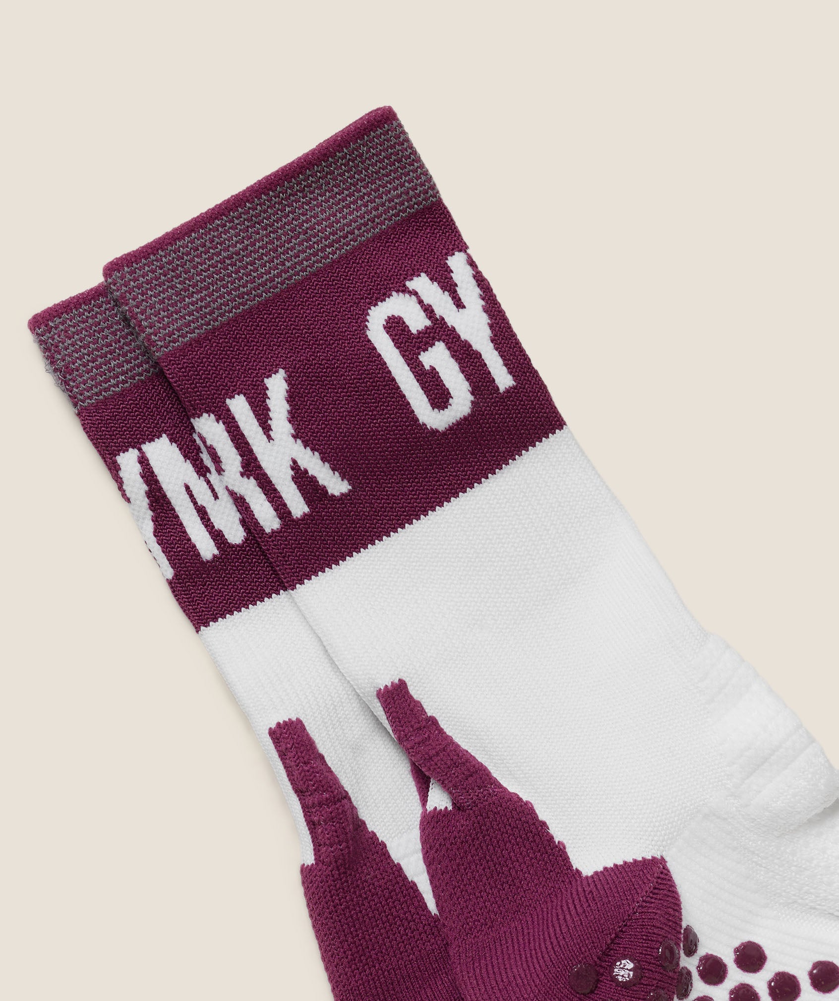 Gymshark Hybrid Training Grip Socks Single 'White Strength Pink'