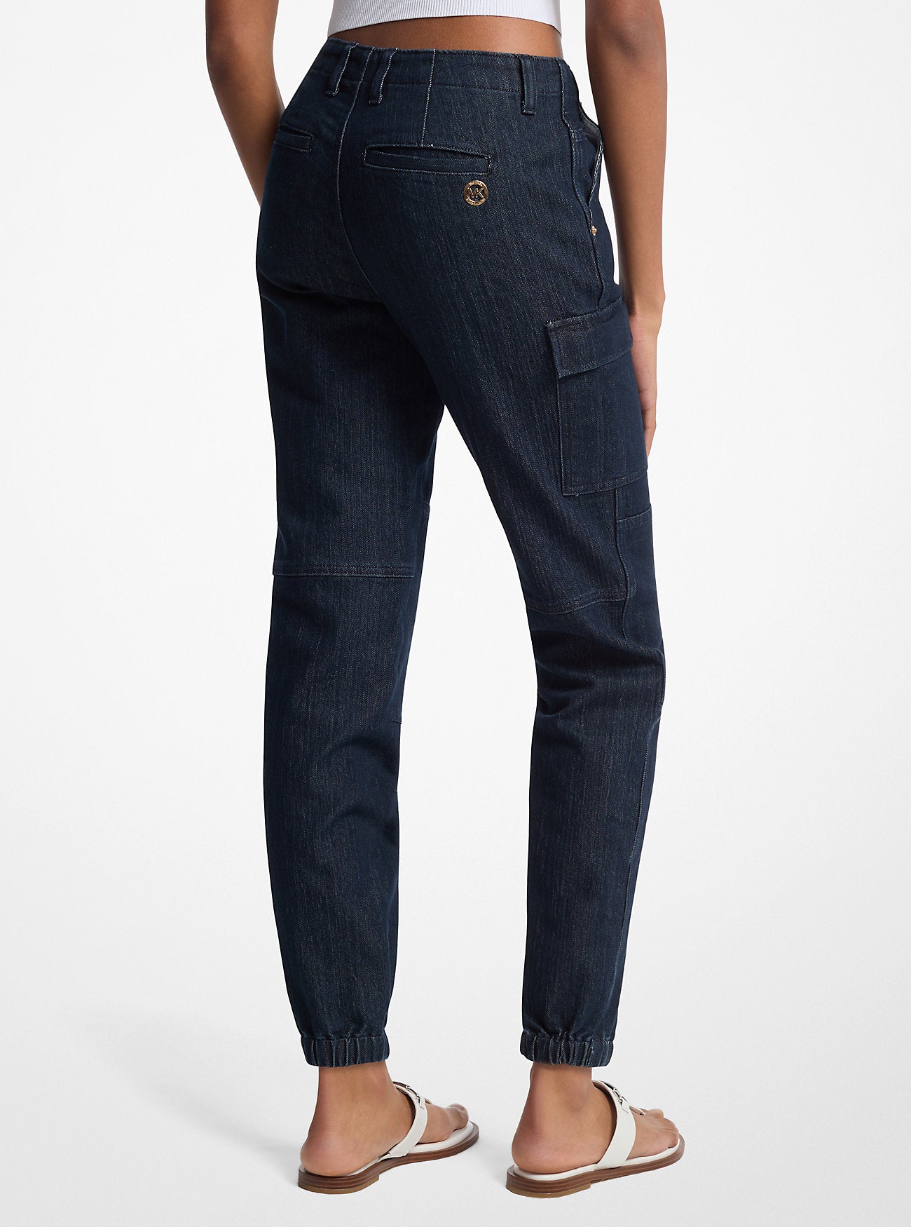 Washed Stretch Denim Cargo Jeans RINSE