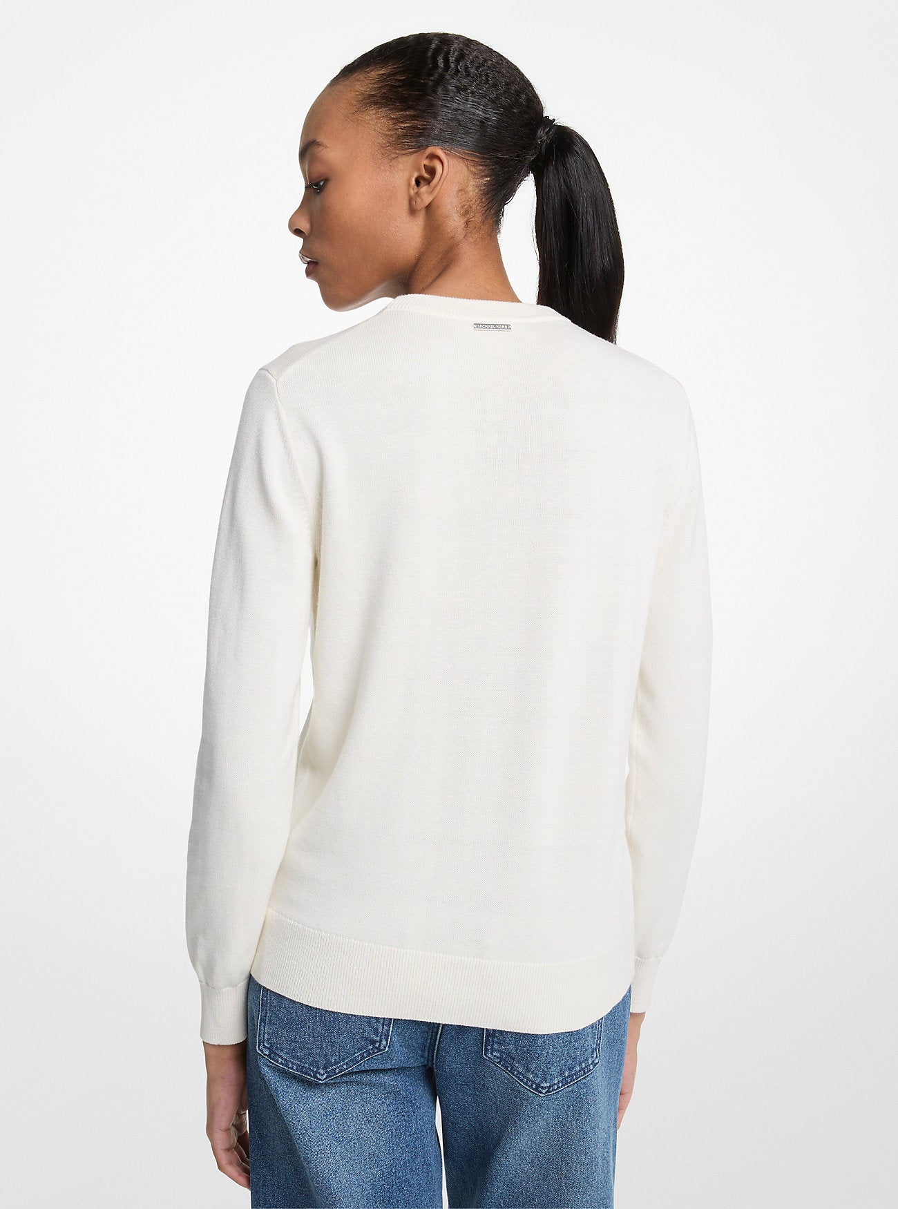 Graphic Knit Sweater BONE