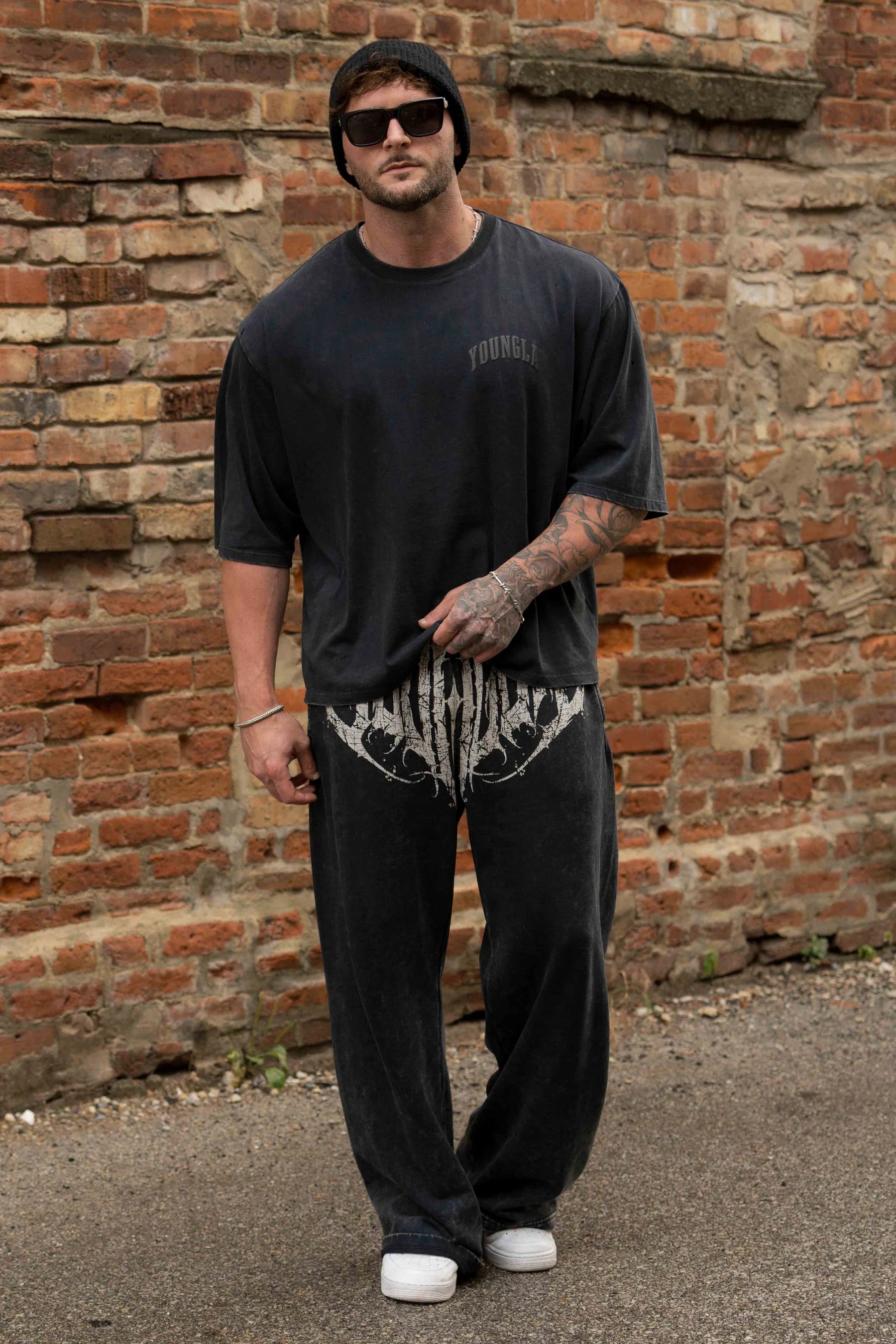 Young La 2079 - Dark Wave Joggers 'Black Wash'