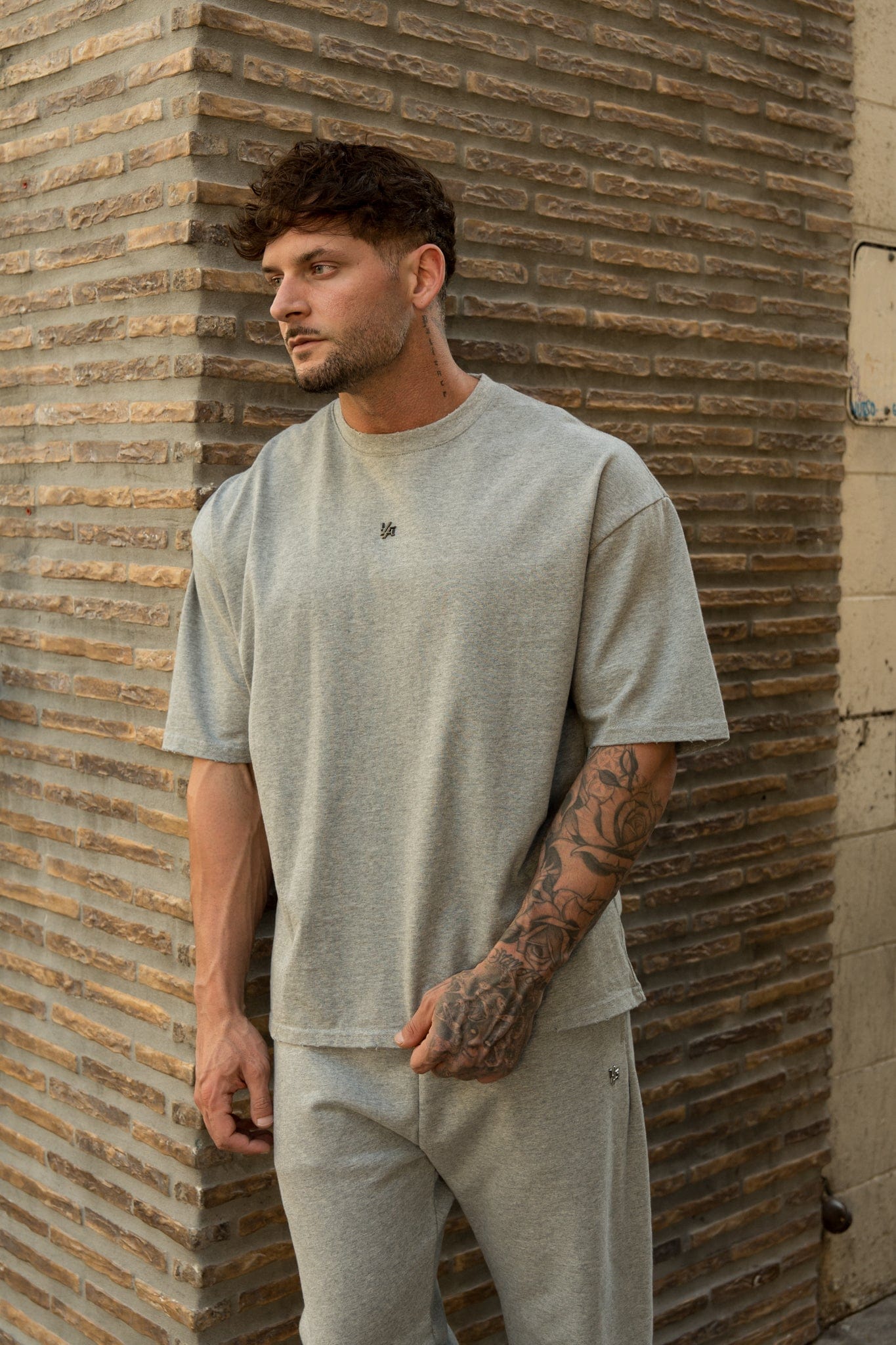 YoungLA 4153 - Elevated Essentials - Relaxed Tee 'Heather Grey'