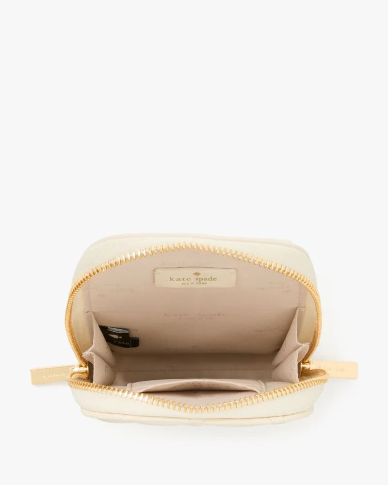 KateSpade Carey Quilted North South Phone Crossbody Meringue
