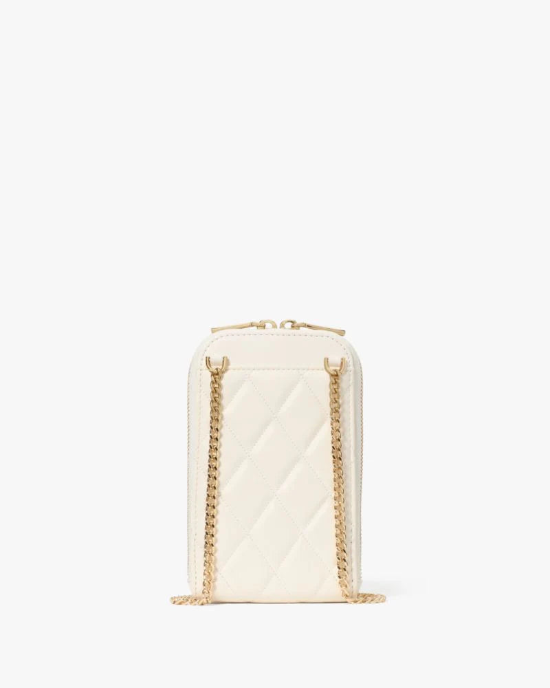 KateSpade Carey Quilted North South Phone Crossbody Meringue
