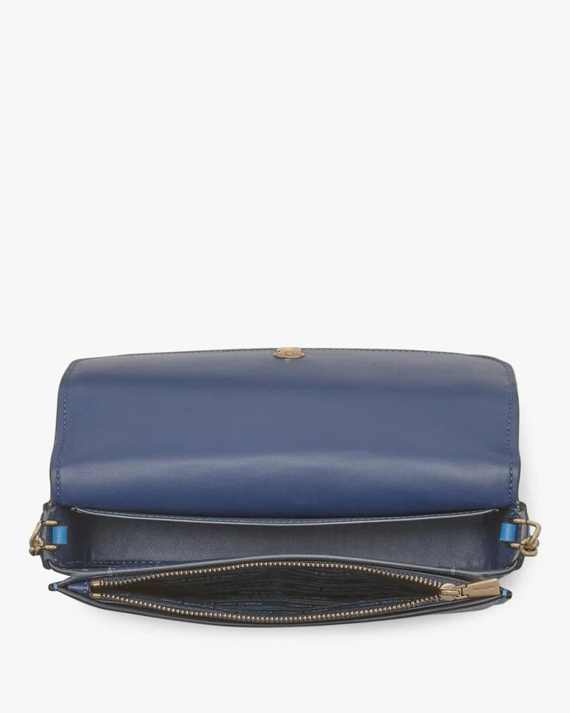 KateSpade Ava Flap Chain Wallet Back To School Blues