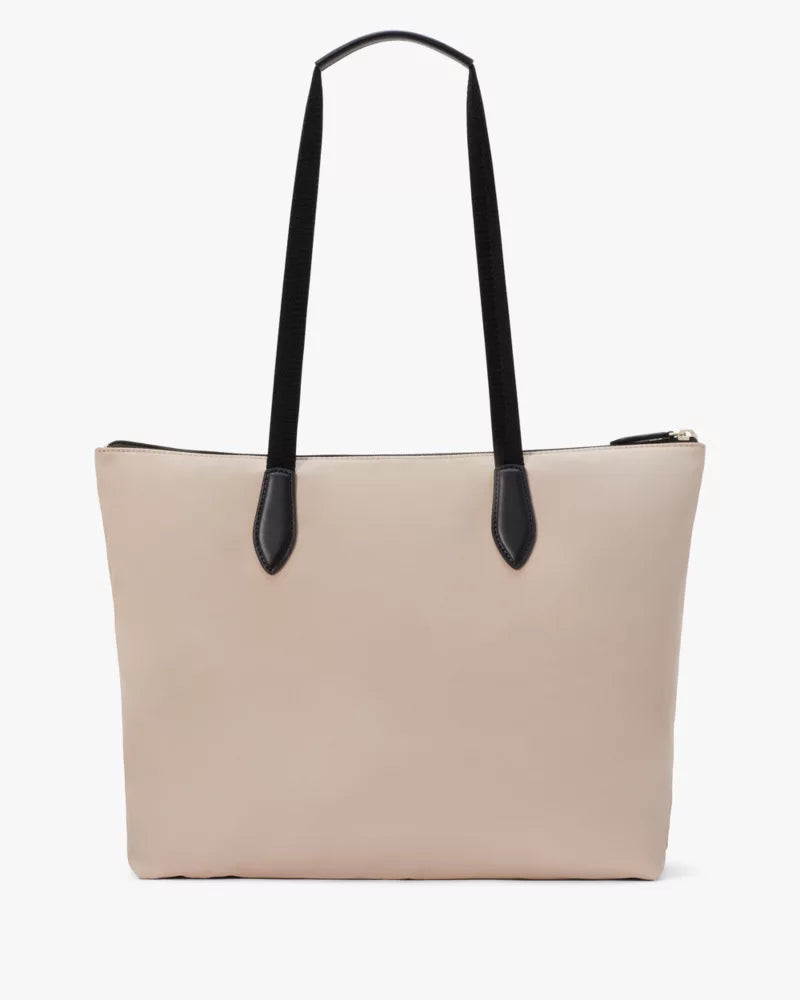 Kate Spade Kitt Nylon Medium Tote 'Warm Beige Multi'